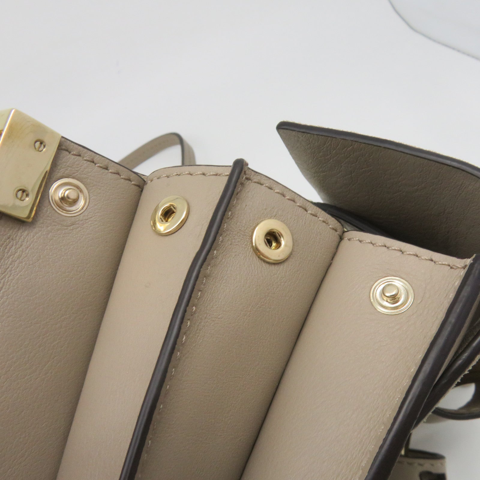 Chloe 牛皮皮革/麂皮皮革Faye Mini Bag 2Way Shoulder Bag手挽肩背两用袋灰色