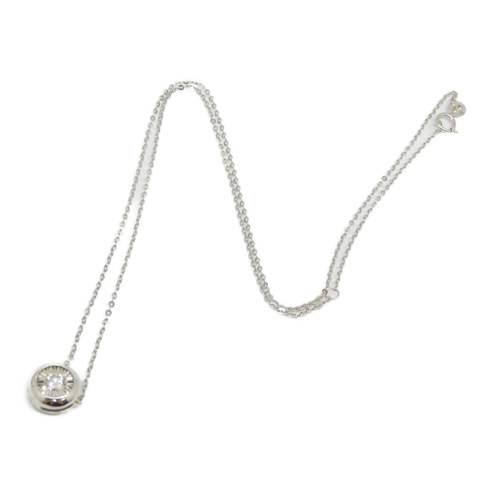 JEWELRY 18K白金Sapphire Diamond Necklace 0.326ct藍寶石/0.185ct鑽石項鍊