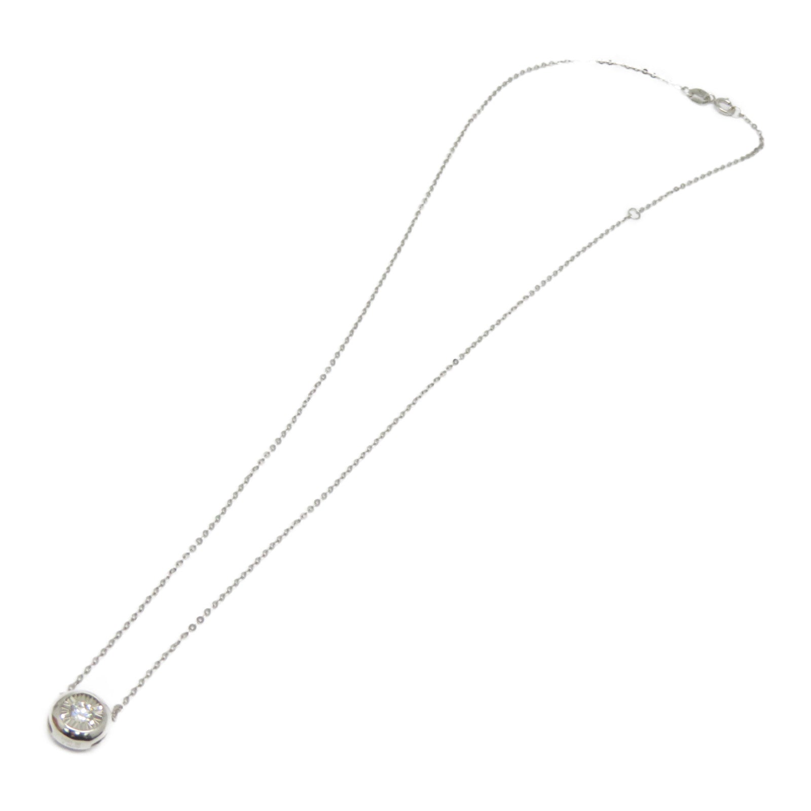 JEWELRY 18K白金Sapphire Diamond Necklace 0.326ct藍寶石/0.185ct鑽石項鍊
