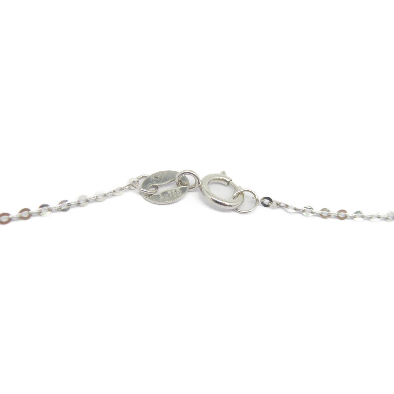 JEWELRY 18K白金Sapphire Diamond Necklace 0.326ct藍寶石/0.185ct鑽石項鍊
