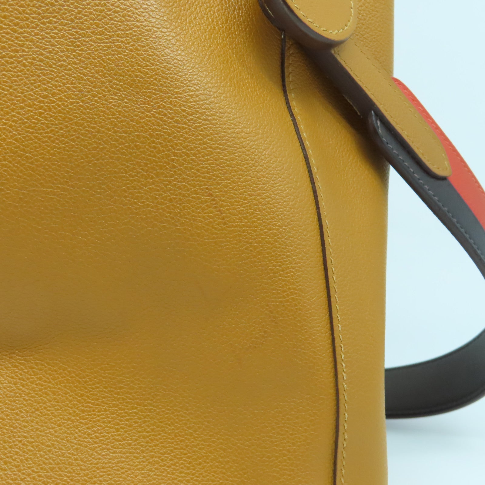HERMES Evercolor皮革Licol肩背袋經典駝色