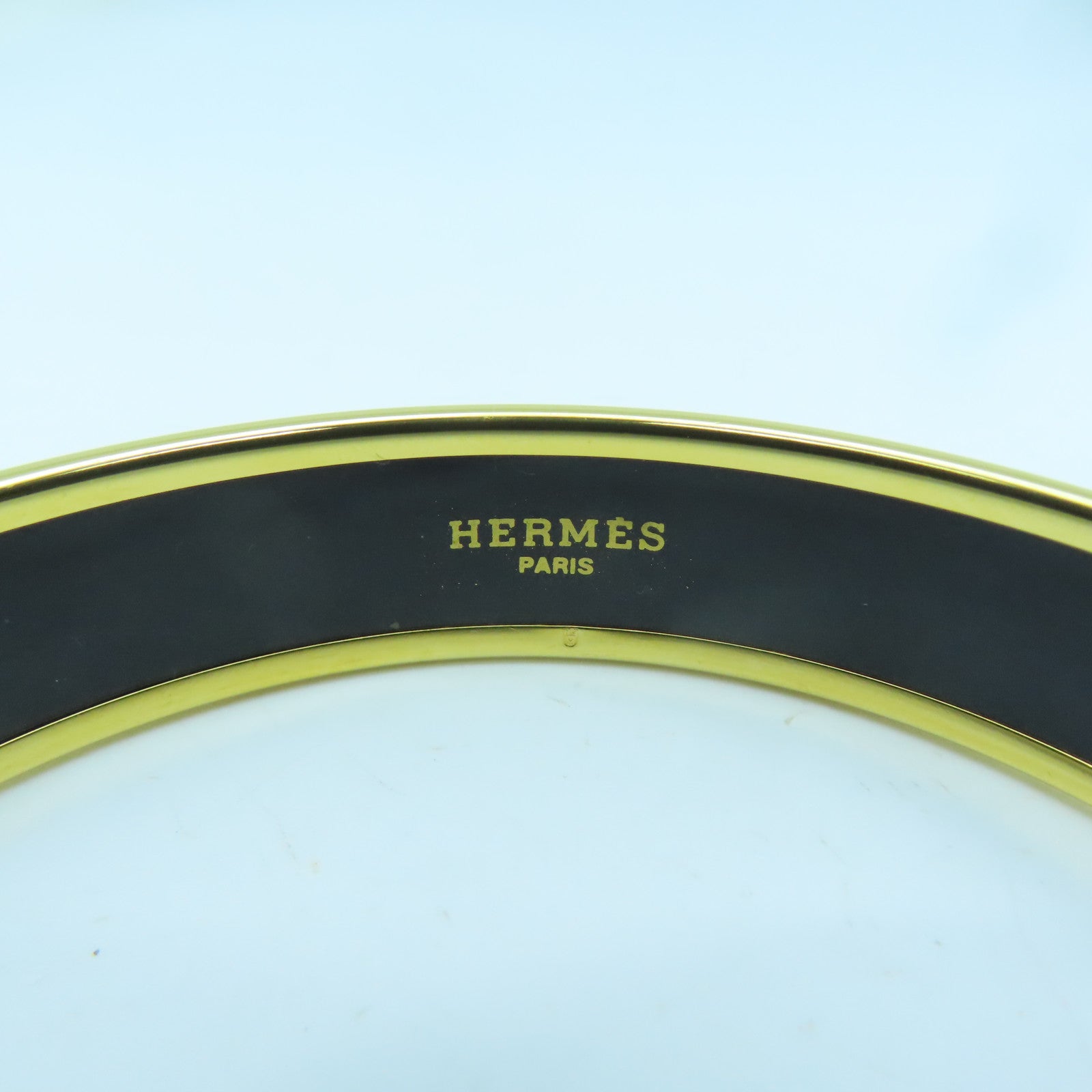 HERMES Metal Bangle Bangle Orange Gold