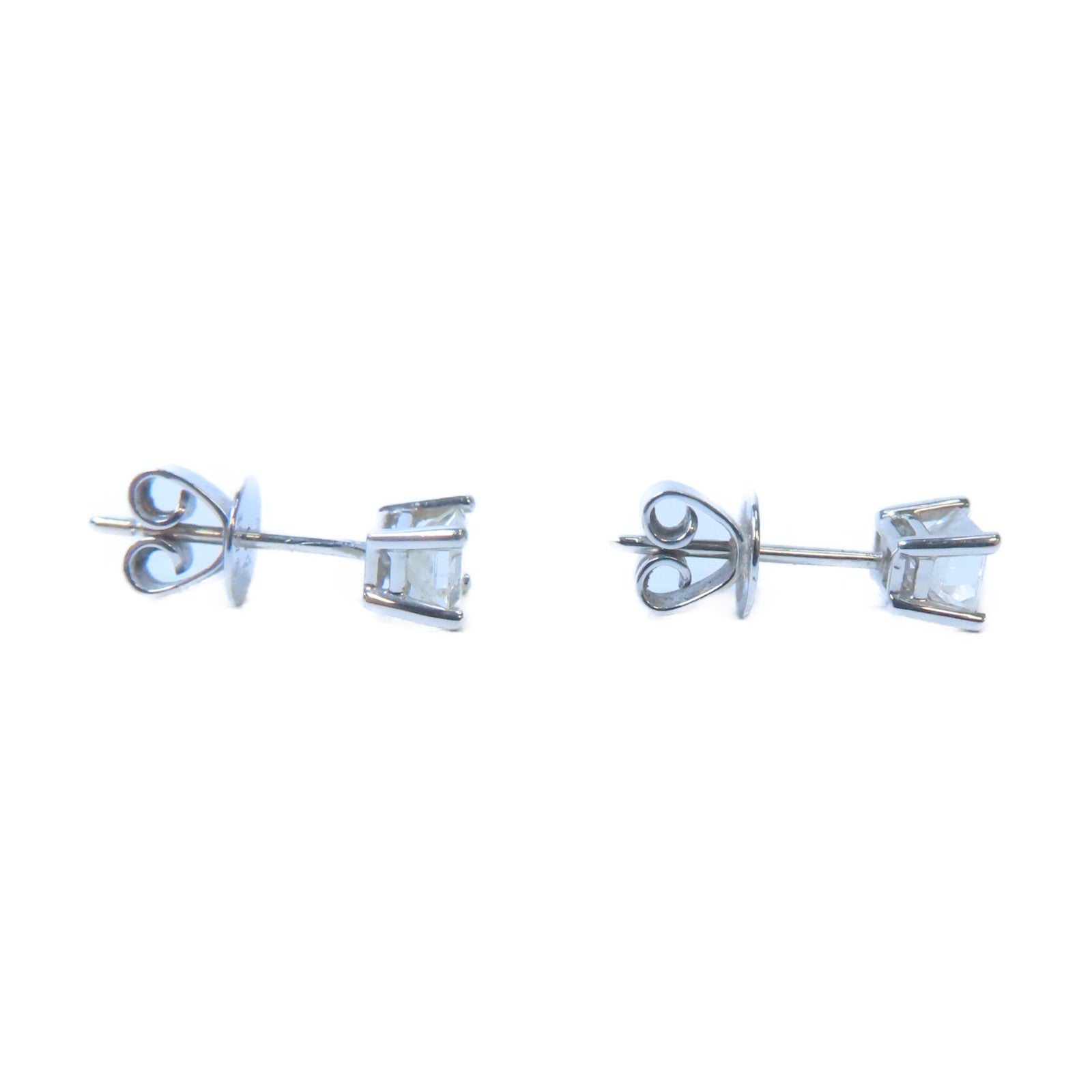 JEWELRY 18K白金Earrings 0.83ct鑽石耳環銀色