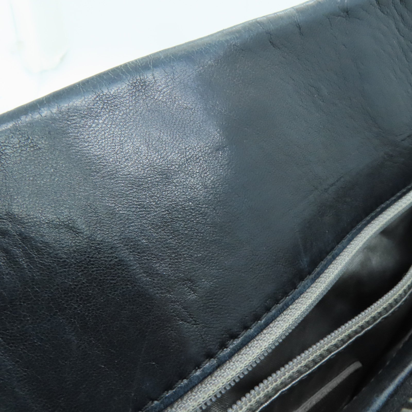 CHANEL rhombus sheepskin leather Shoulder Bag silver buckle chain shoulder bag black