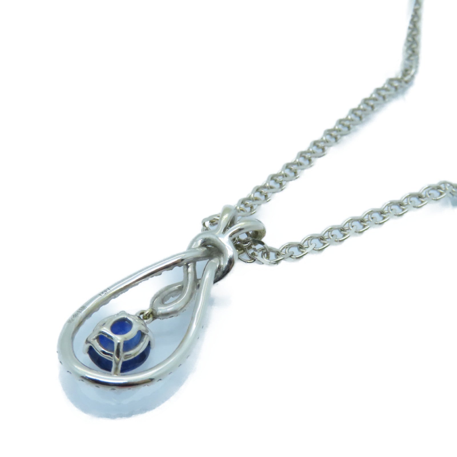 JEWELRY 【激減優惠】18K白金Sapphire Necklace 1.65ct藍寶石項鍊