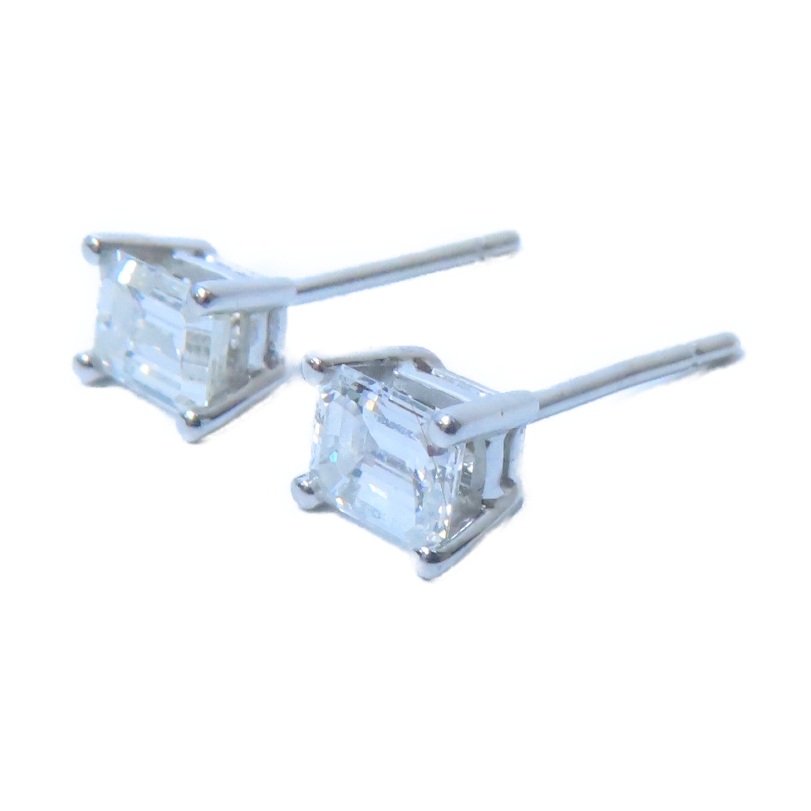 JEWELRY 18K白金Earrings 0.83ct鑽石耳環銀色
