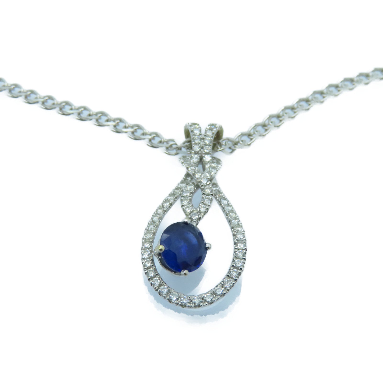 JEWELRY 【激減優惠】18K白金Sapphire Necklace 1.65ct藍寶石項鍊