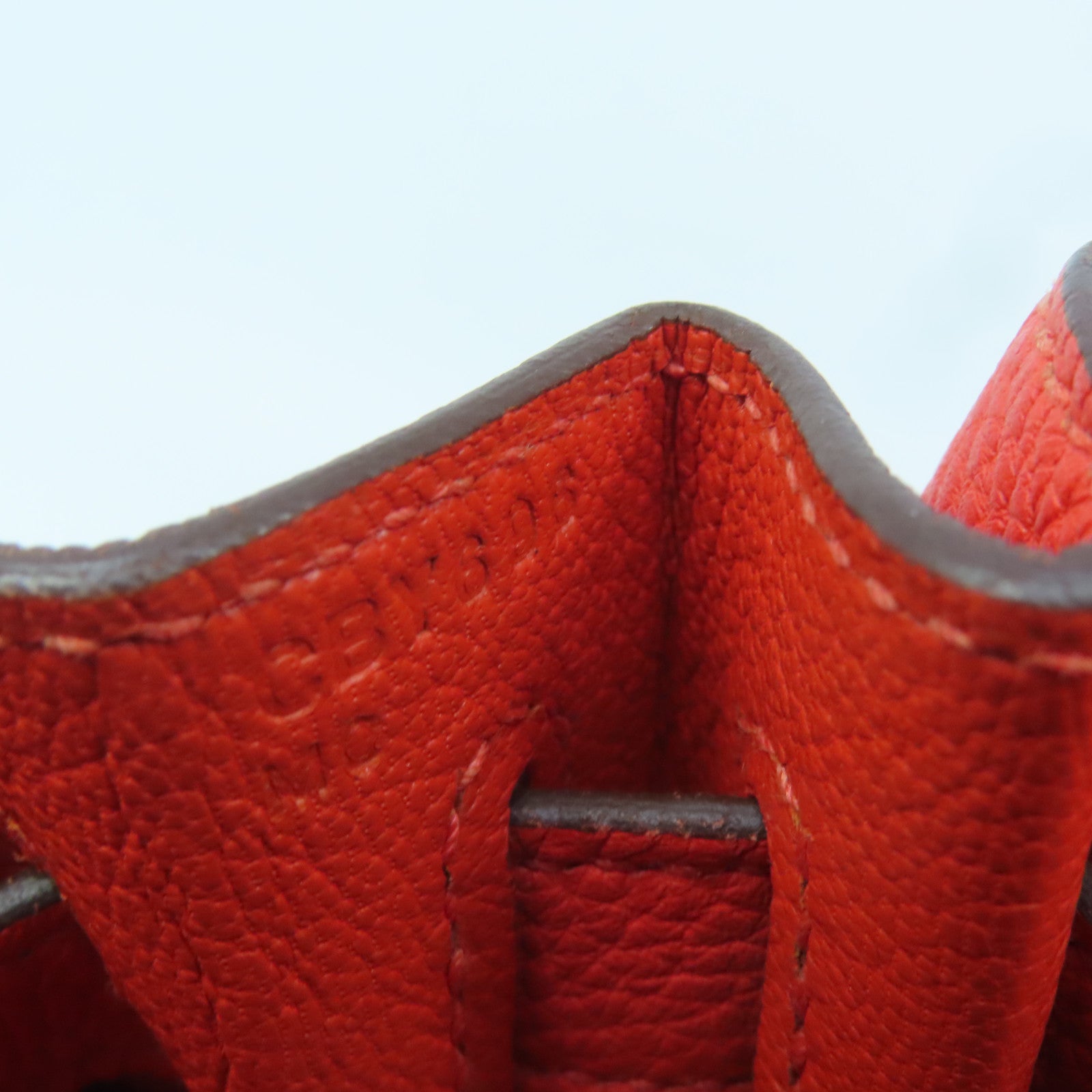 HERMES Togo皮革Kelly 28金扣手挽肩背兩用袋螢光橘