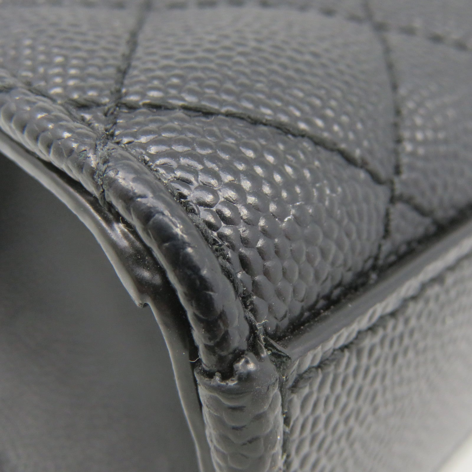 SAINT LAURENT Calf Leather Chain Shoulder Bag Black