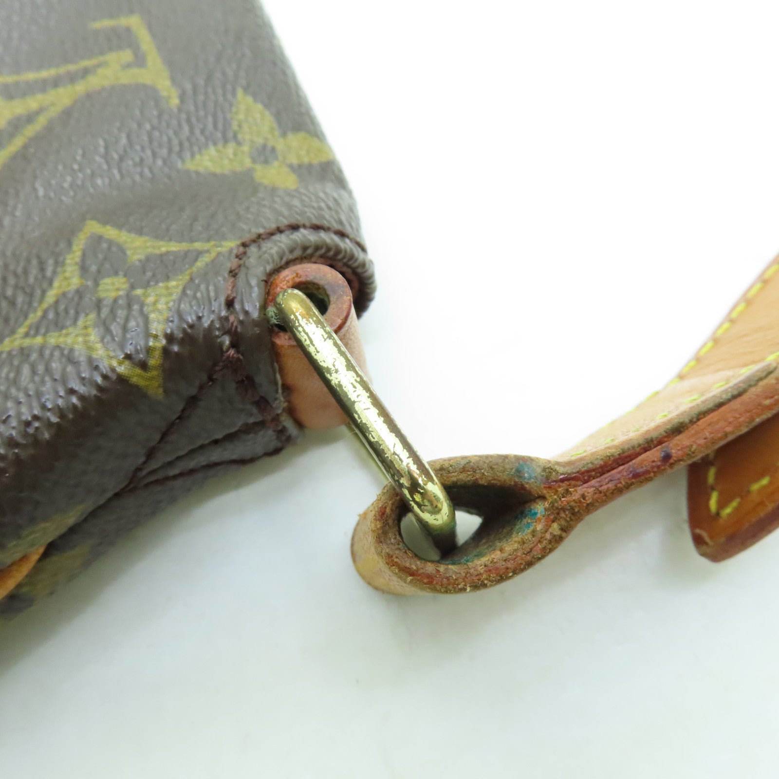LOUIS VUITTON Monogram Musette Gold Buckle Shoulder Bag Brown
