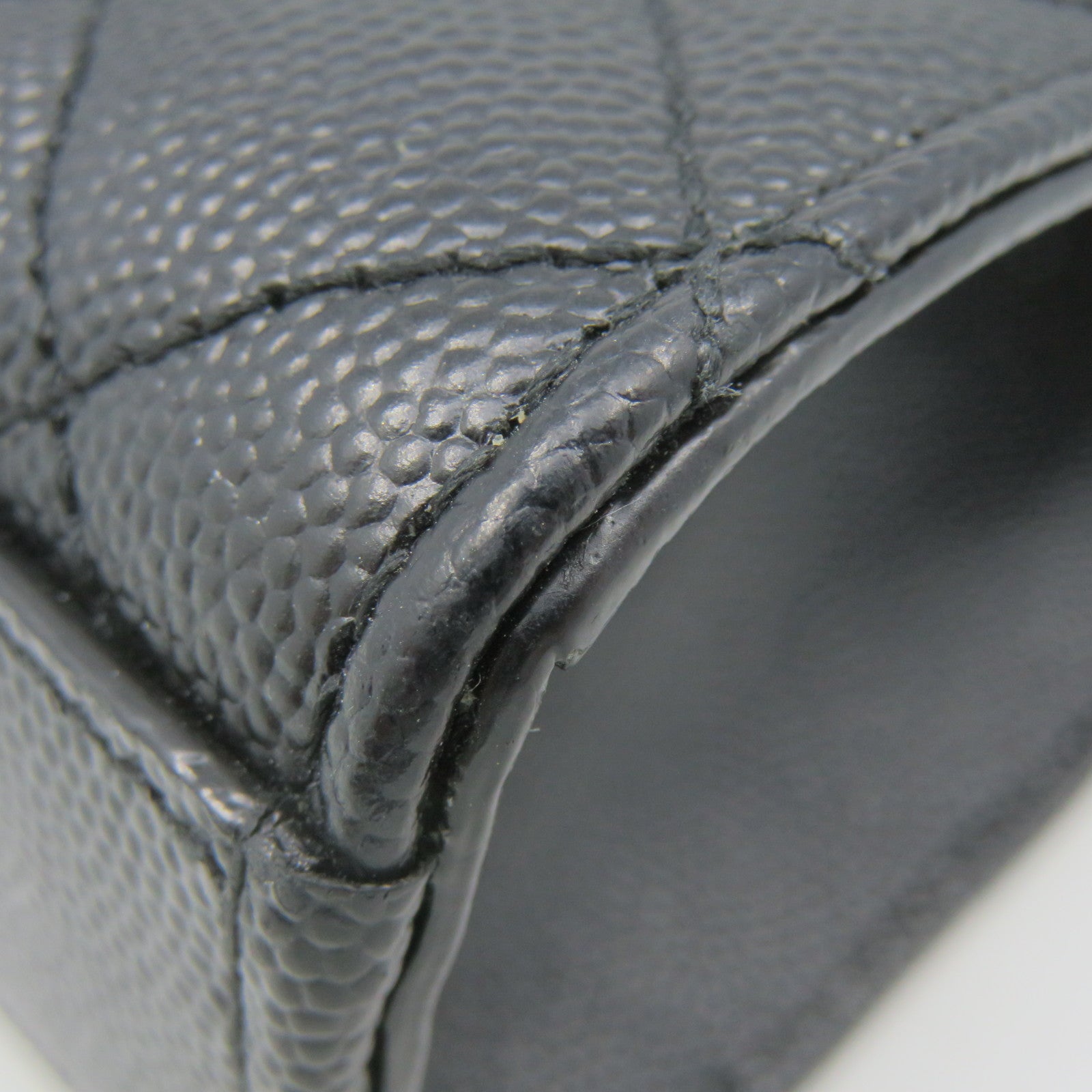 SAINT LAURENT Calf Leather Chain Shoulder Bag Black