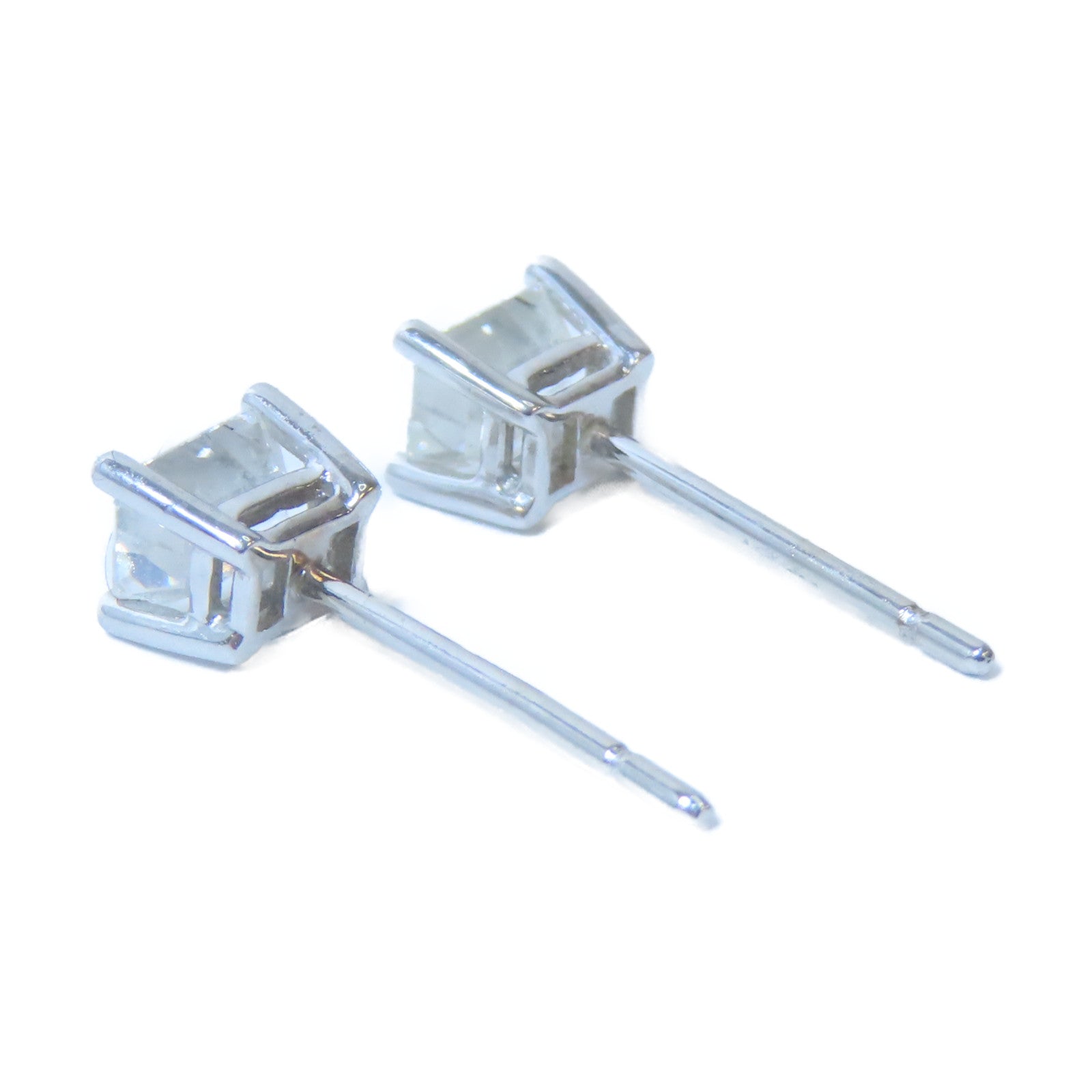 JEWELRY 18K白金Earrings 0.83ct鑽石耳環銀色