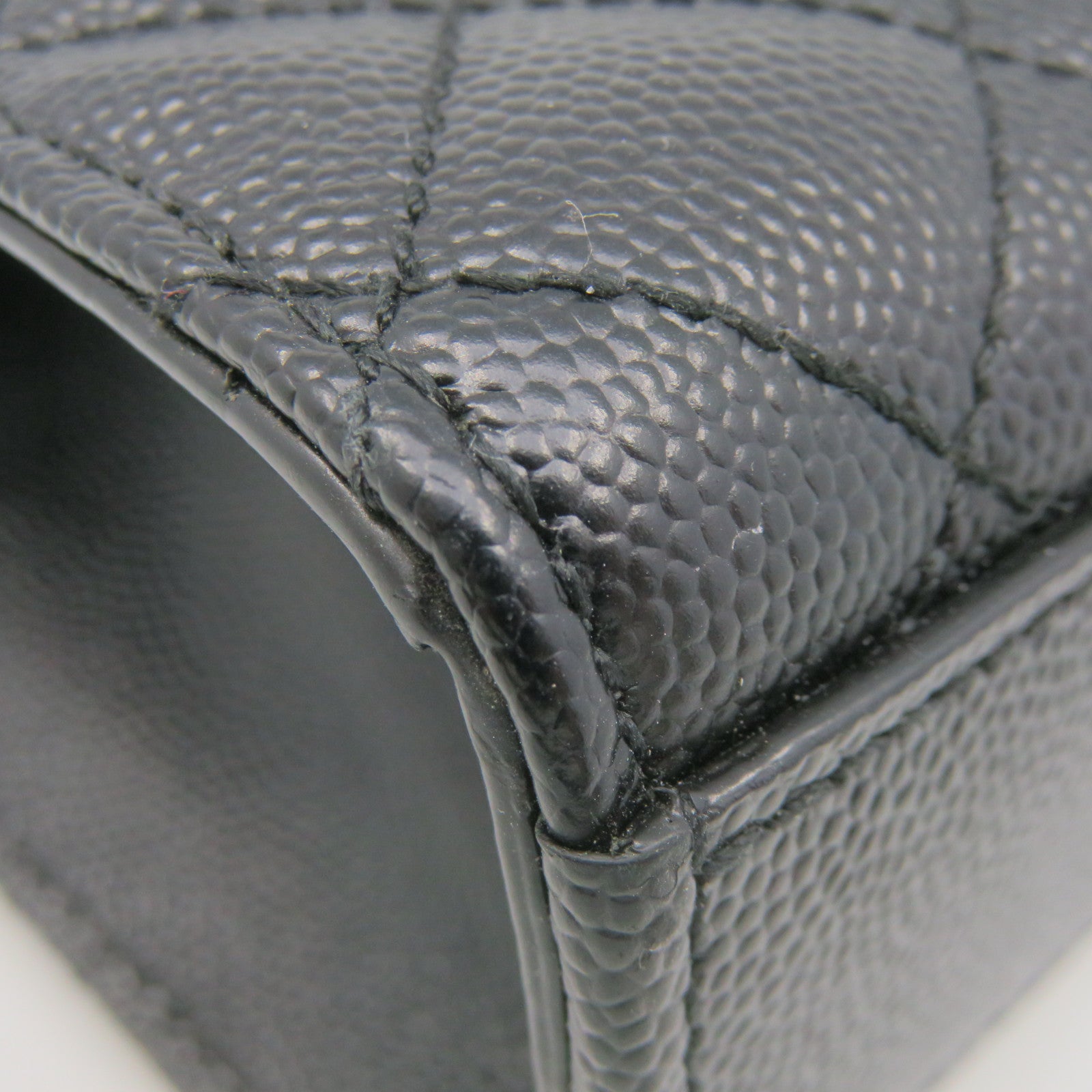 SAINT LAURENT Calf Leather Chain Shoulder Bag Black