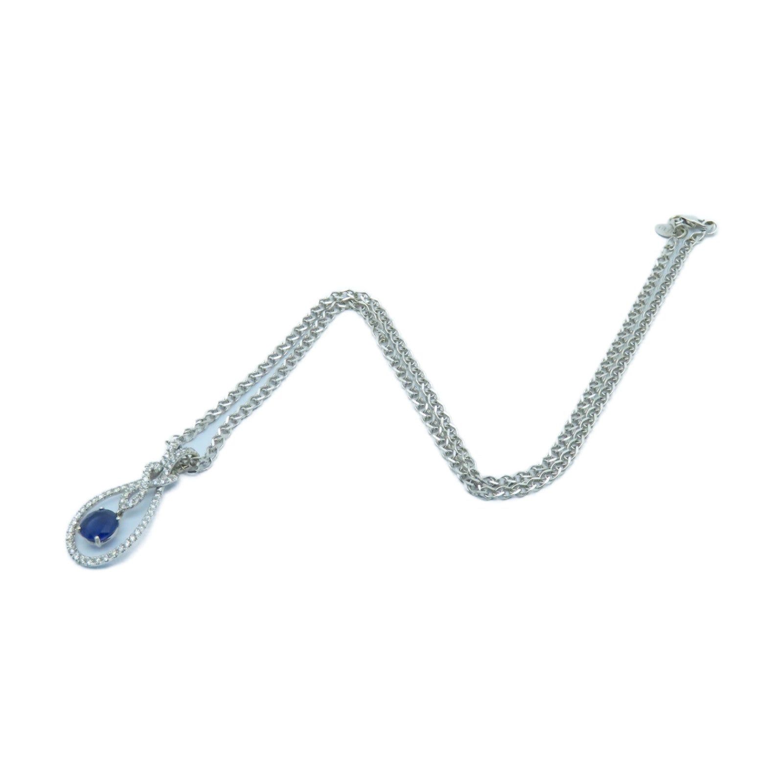 JEWELRY 【激減優惠】18K白金Sapphire Necklace 1.65ct藍寶石項鍊