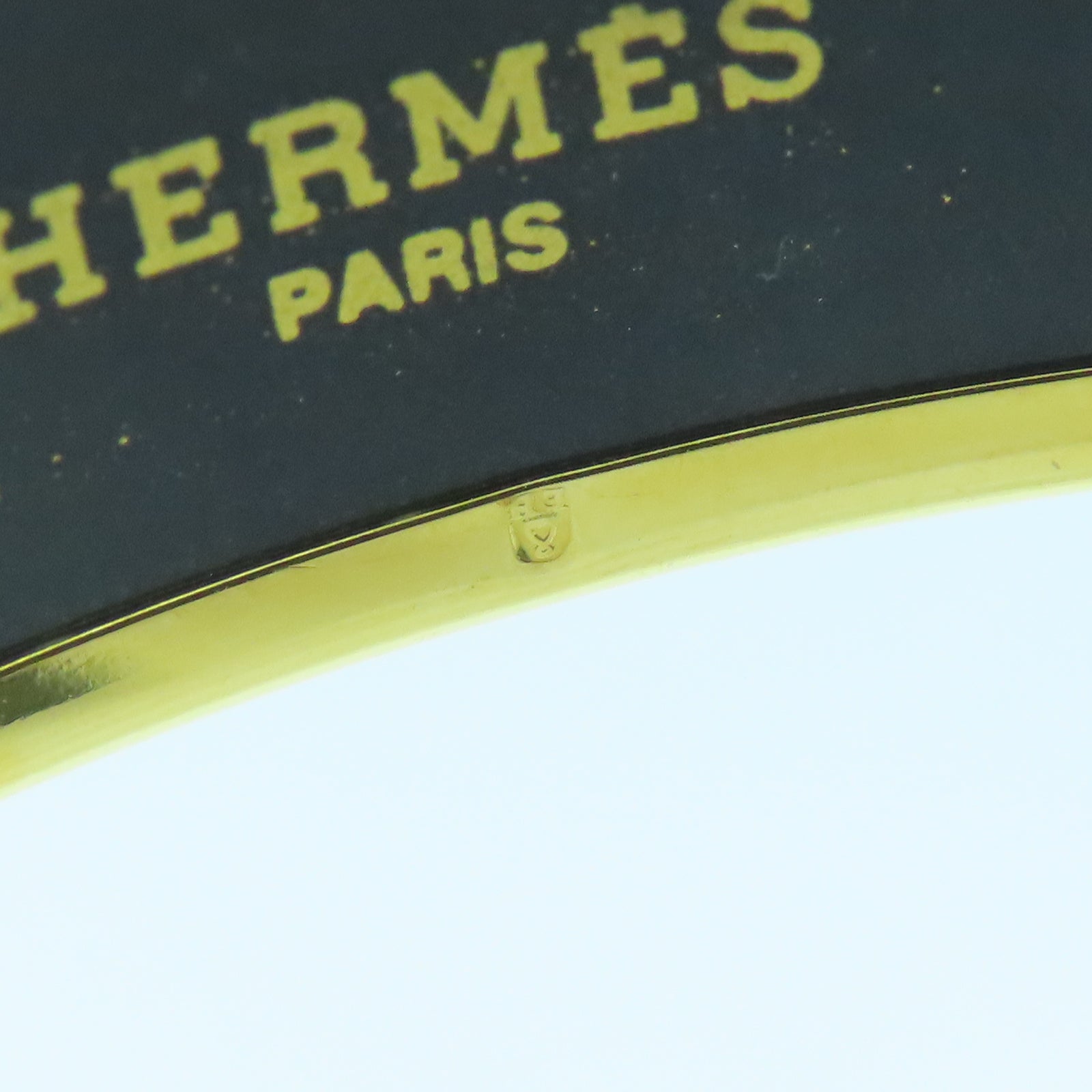 HERMES Metal Bangle Bangle Orange Gold