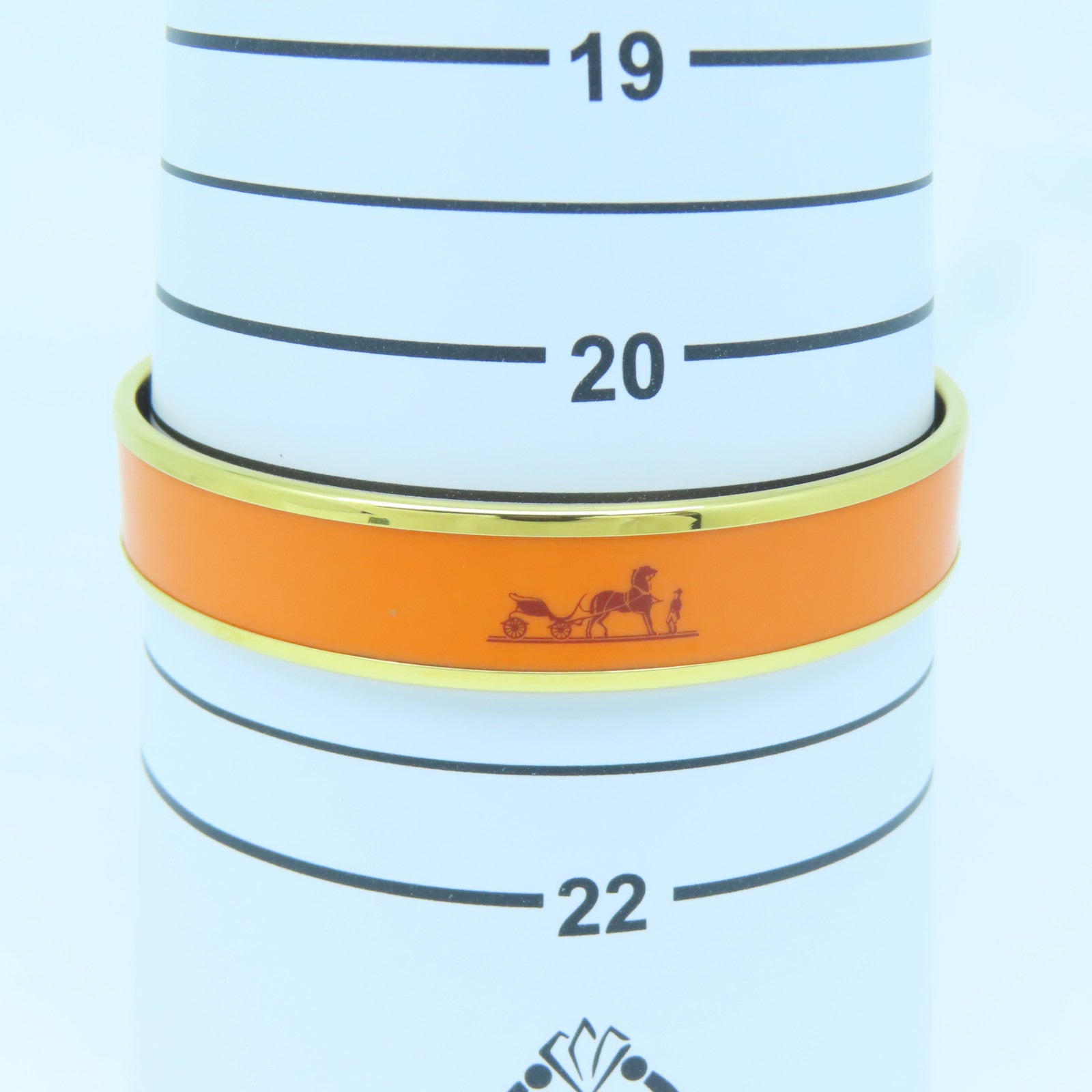 HERMES Metal Bangle Bangle Orange Gold