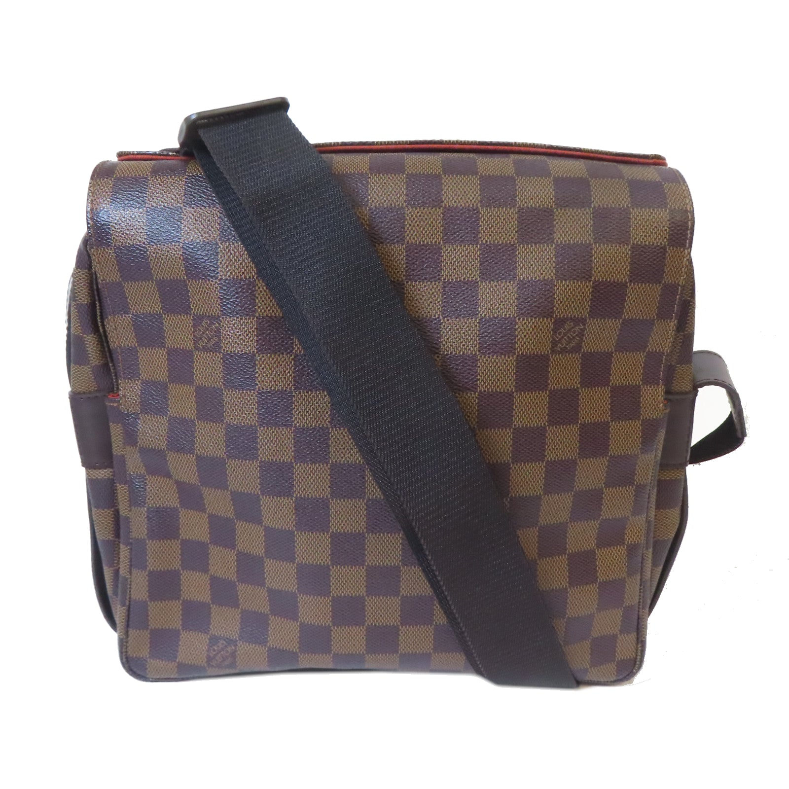 LOUIS VUITTON Damier Naviglio金扣肩背袋啡色