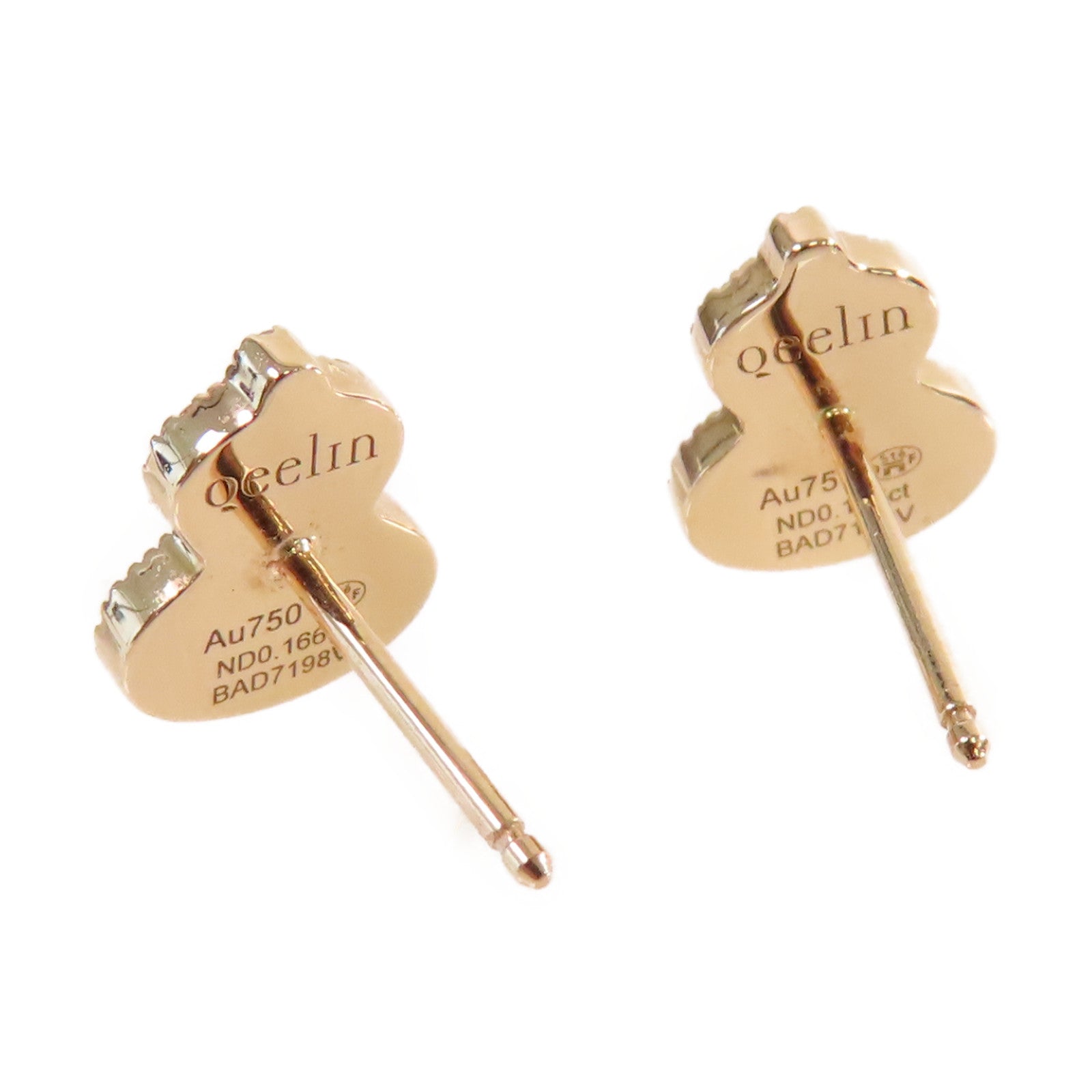 JEWELRY 18K玫瑰金/1.66ct鑽石Qeelin Diamond Earrings耳環粉紅色