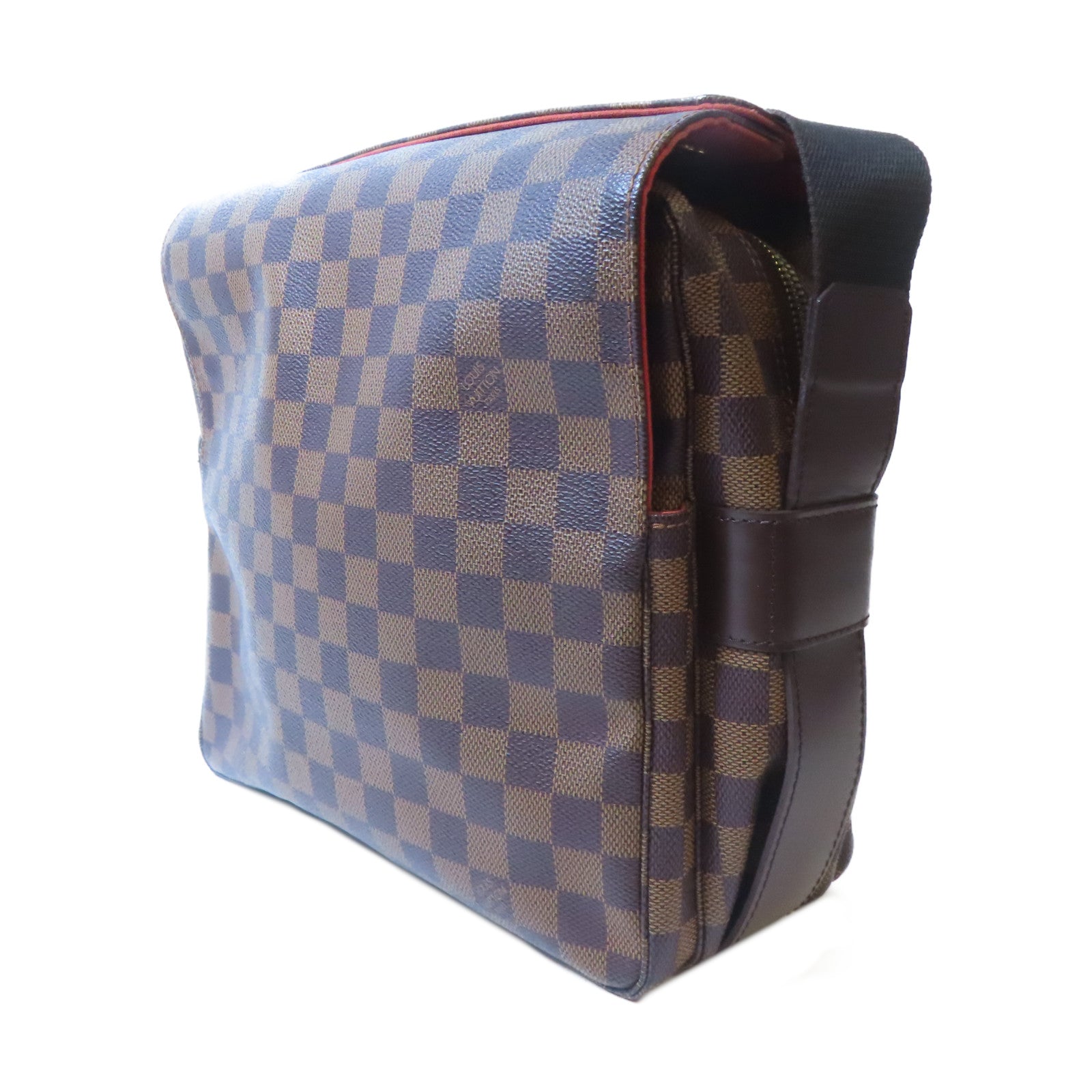 LOUIS VUITTON Damier Naviglio金扣肩背袋啡色