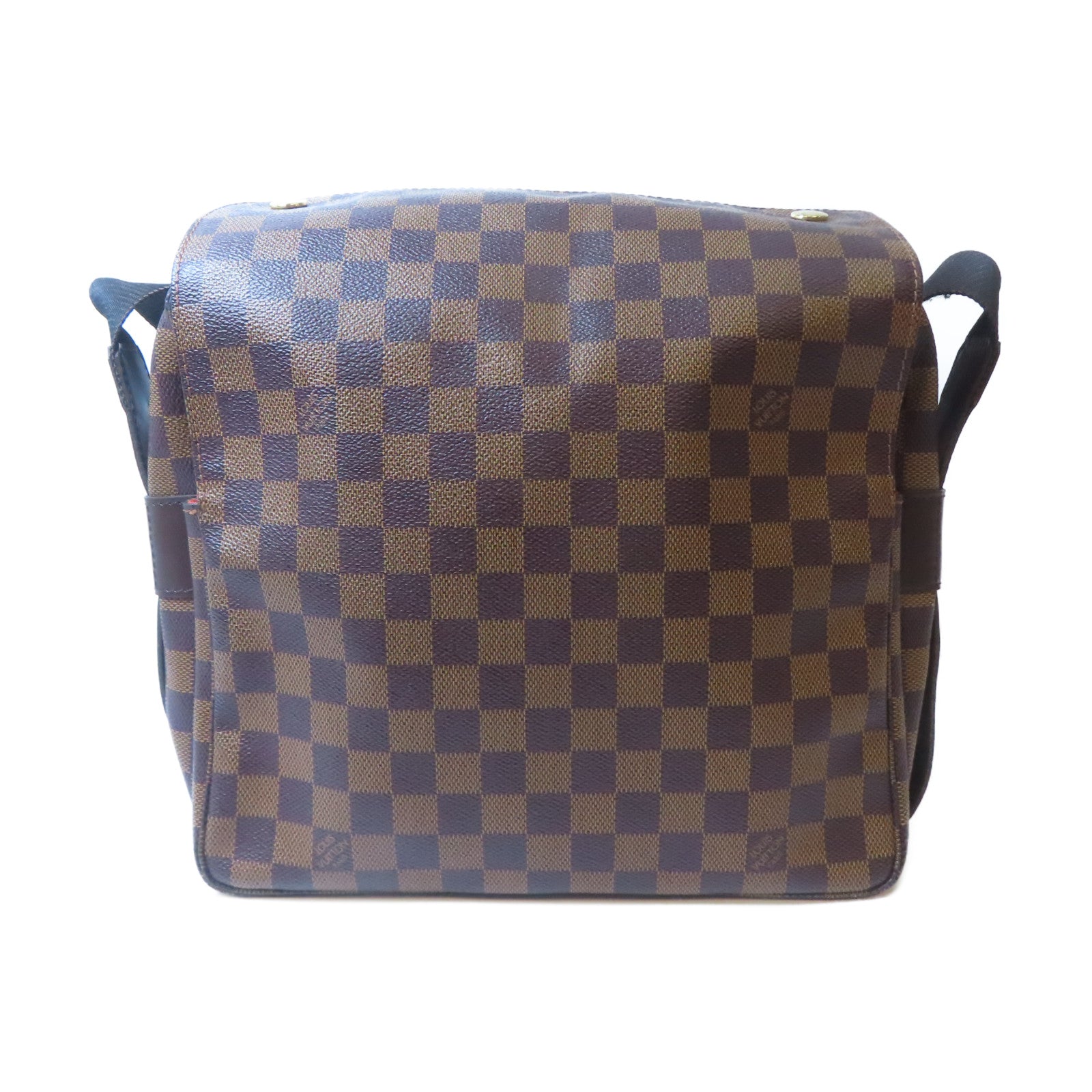 LOUIS VUITTON Damier Naviglio金扣肩背袋啡色