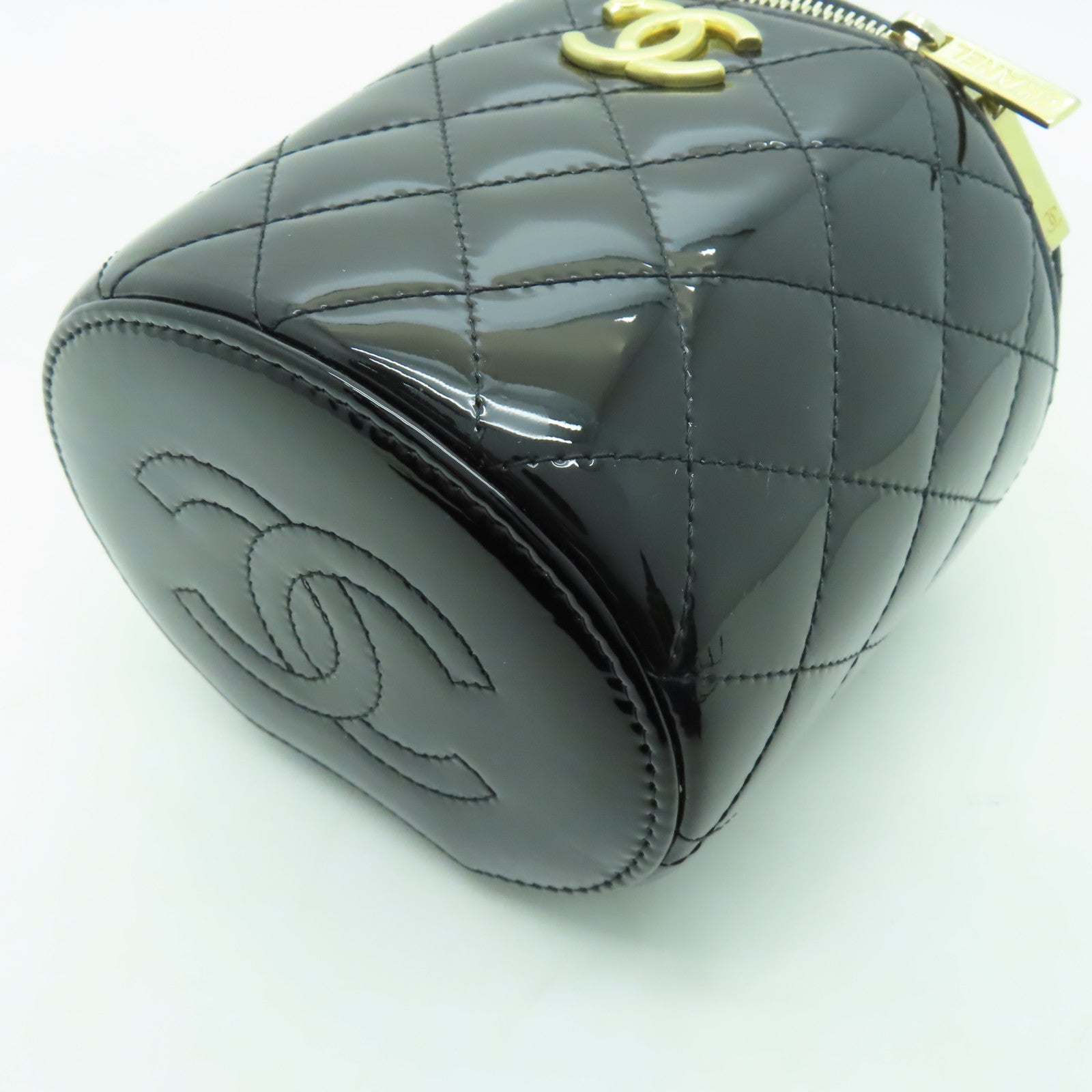 CHANEL 【激減優惠】漆皮皮革2way Shoulder Bag金扣手挽肩背兩用袋黑色