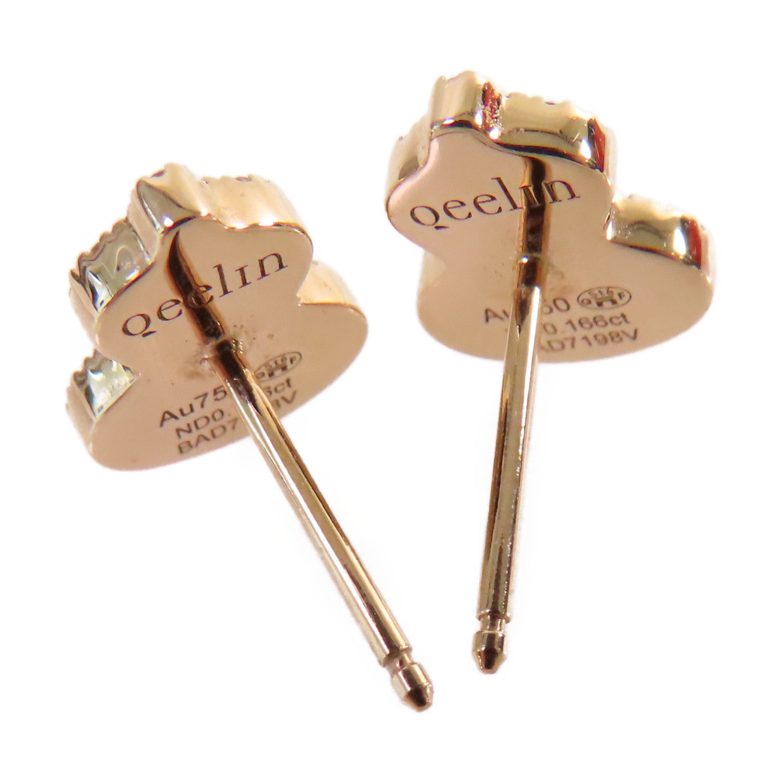 JEWELRY 18K玫瑰金/1.66ct鑽石Qeelin Diamond Earrings耳環粉紅色