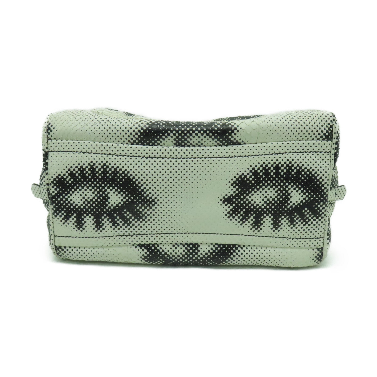 PRADA 蛇皮皮革2 Way Shoulder銀扣手挽肩背兩用袋白色