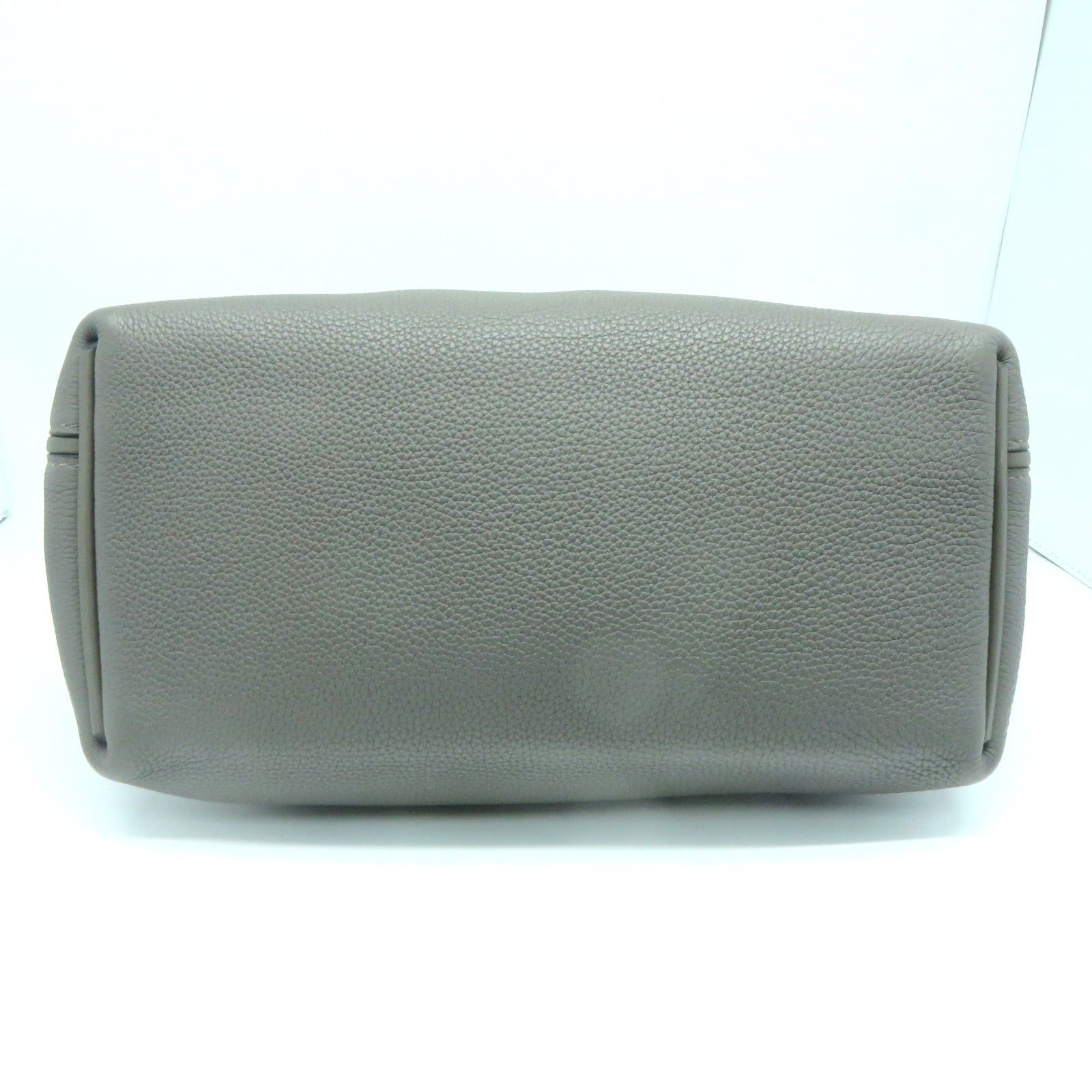 HERMES Clemence皮革24/24 29CM金扣手挽肩背兩用袋錫灰色