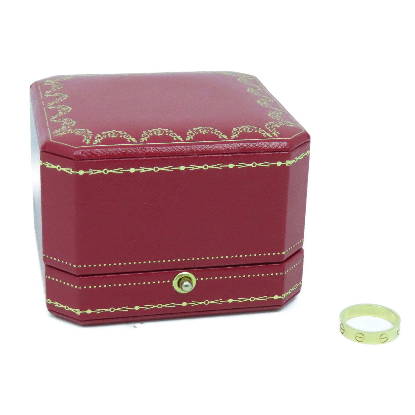 CARTIER 18K黃金Mini Love Ring戒指US#4/Cartier#47