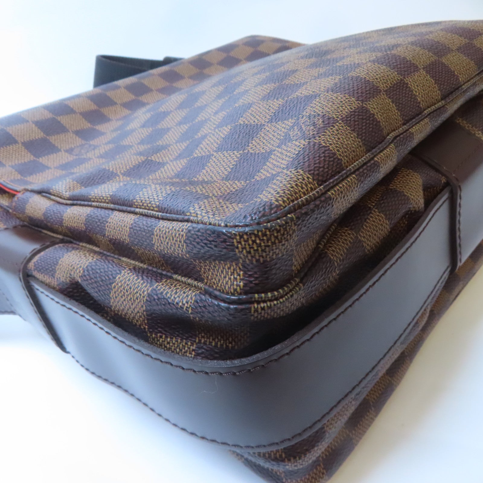 LOUIS VUITTON Damier Naviglio金扣肩背袋啡色