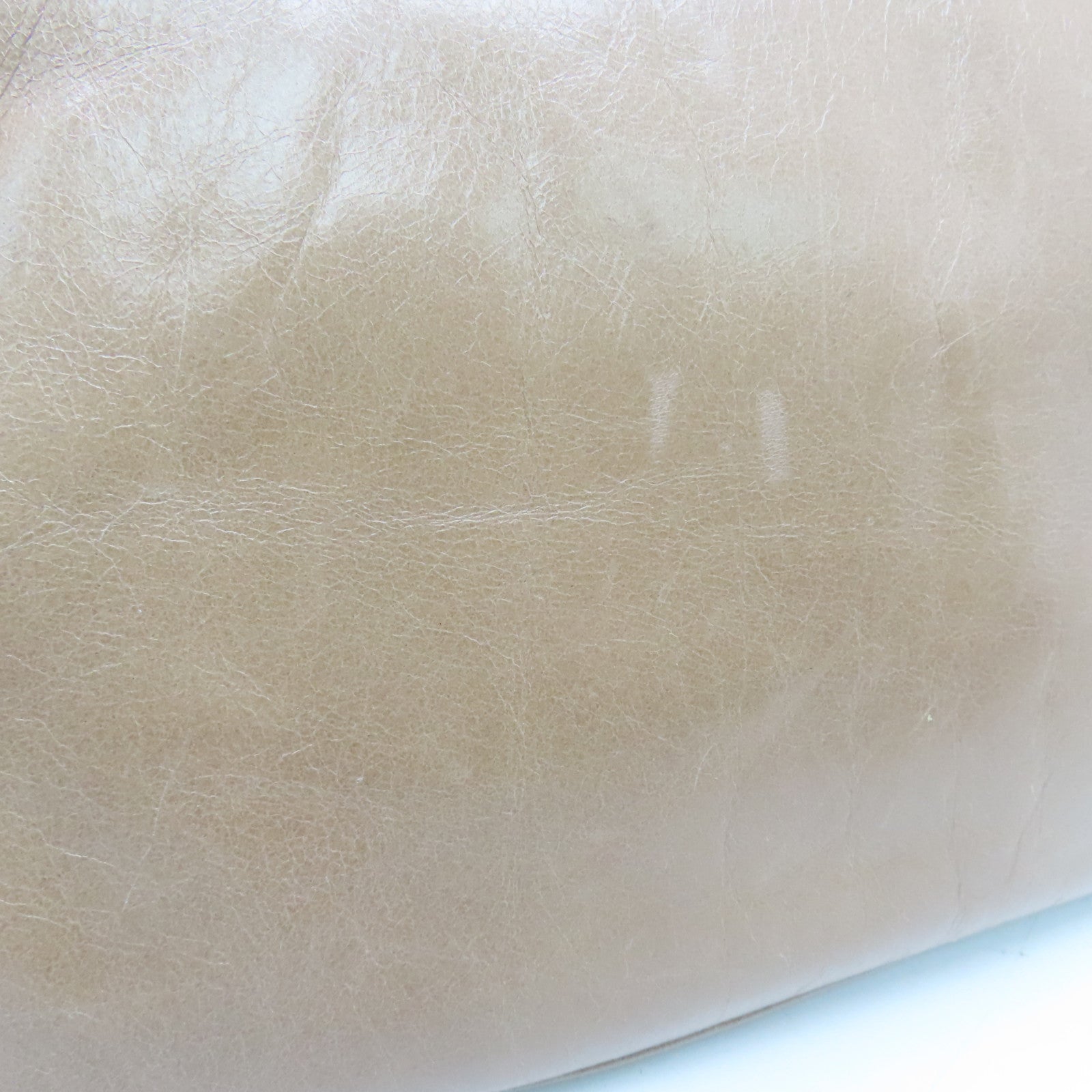 PRADA 牛皮皮革Shoulder Bag金扣手挽肩背两用袋米色