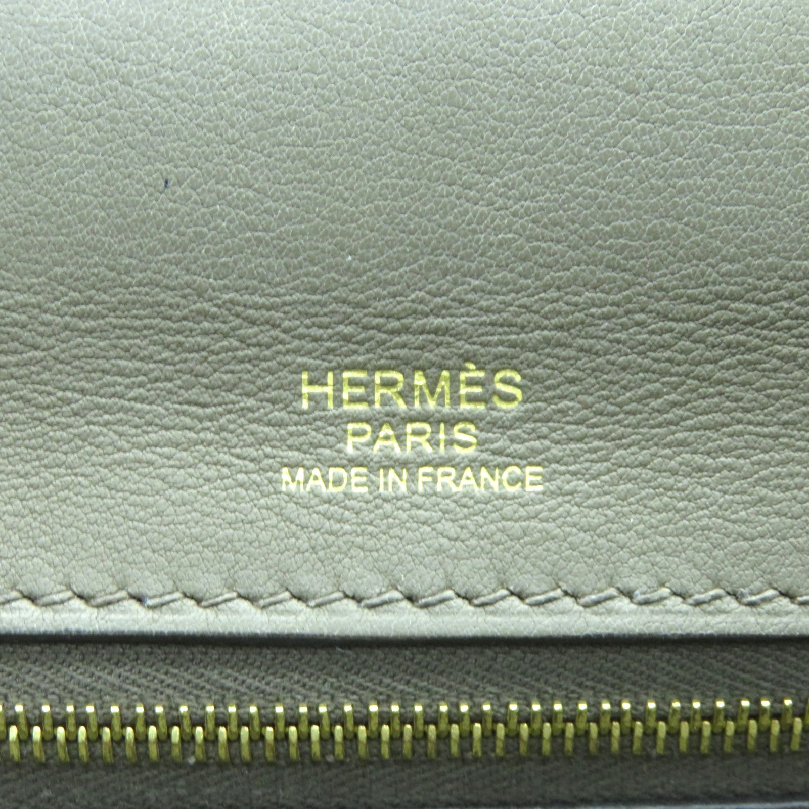 HERMES Clemence皮革24/24 29CM金扣手挽肩背兩用袋錫灰色