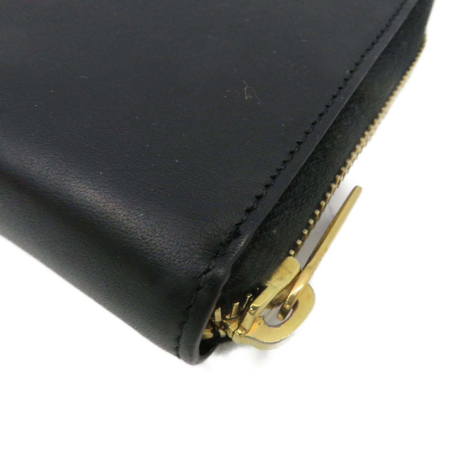 YVES SAINT LAURENT 【激減優惠】牛皮皮革Long Wallet金扣長錢包黑色