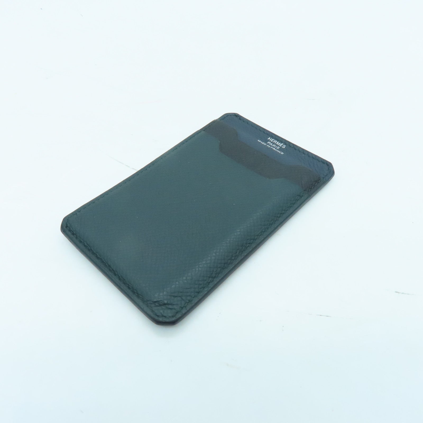 HERMES Epsom皮革Card Holder卡片套綠色/黑色/藍色