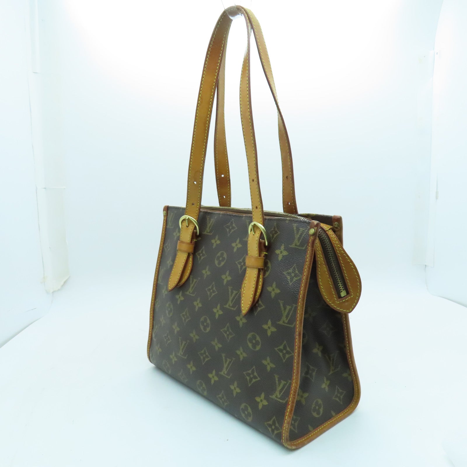 LOUIS VUITTON Monogram Popincourt Haut Gold Buckle Shoulder Bag Brown