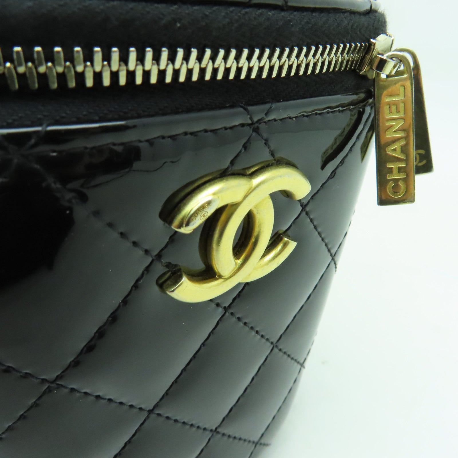 CHANEL 【激減優惠】漆皮皮革2way Shoulder Bag金扣手挽肩背兩用袋黑色