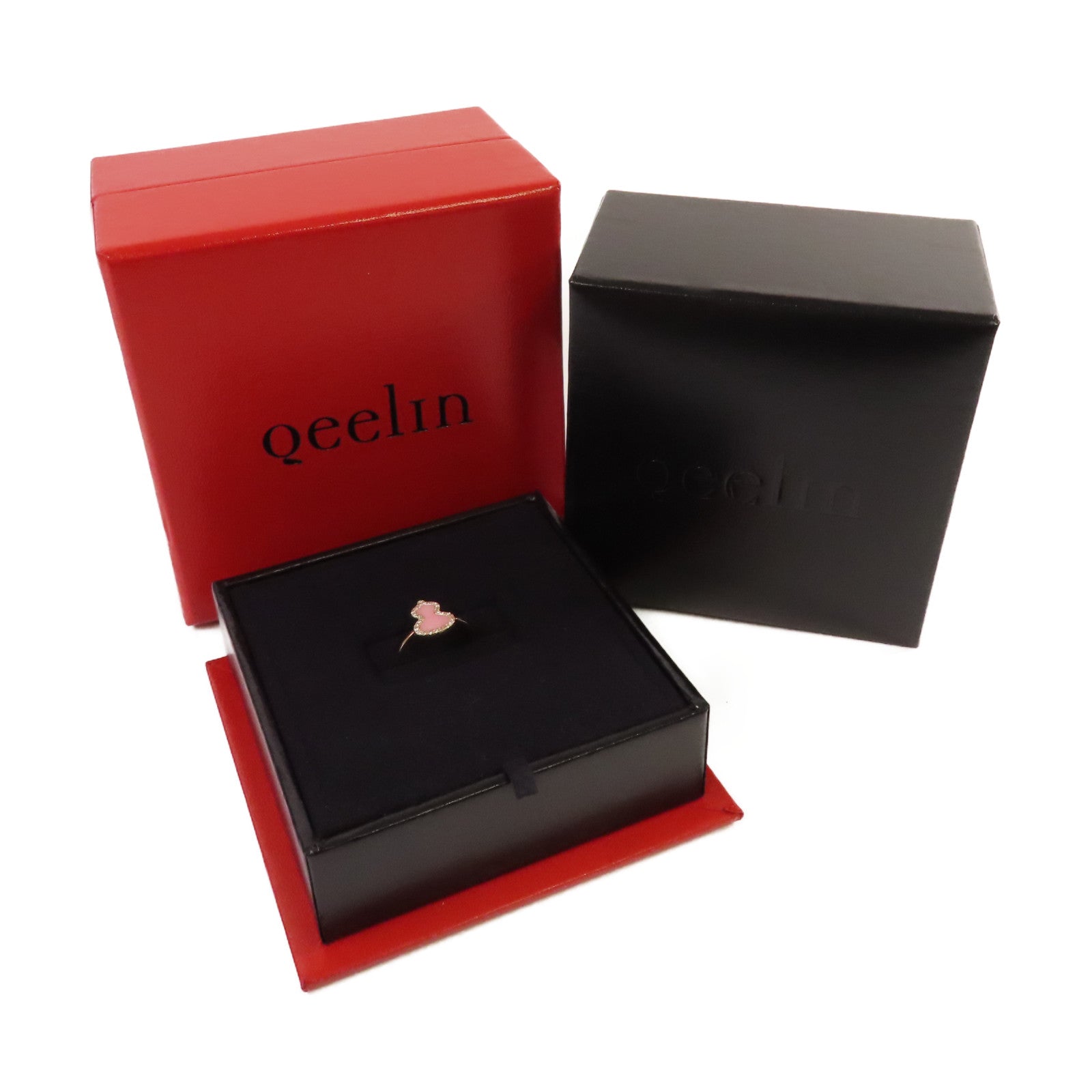 JEWELRY 18K玫瑰金/0.113ct鑽石Qeelin Diamond Ring戒指粉紅色US#5.75