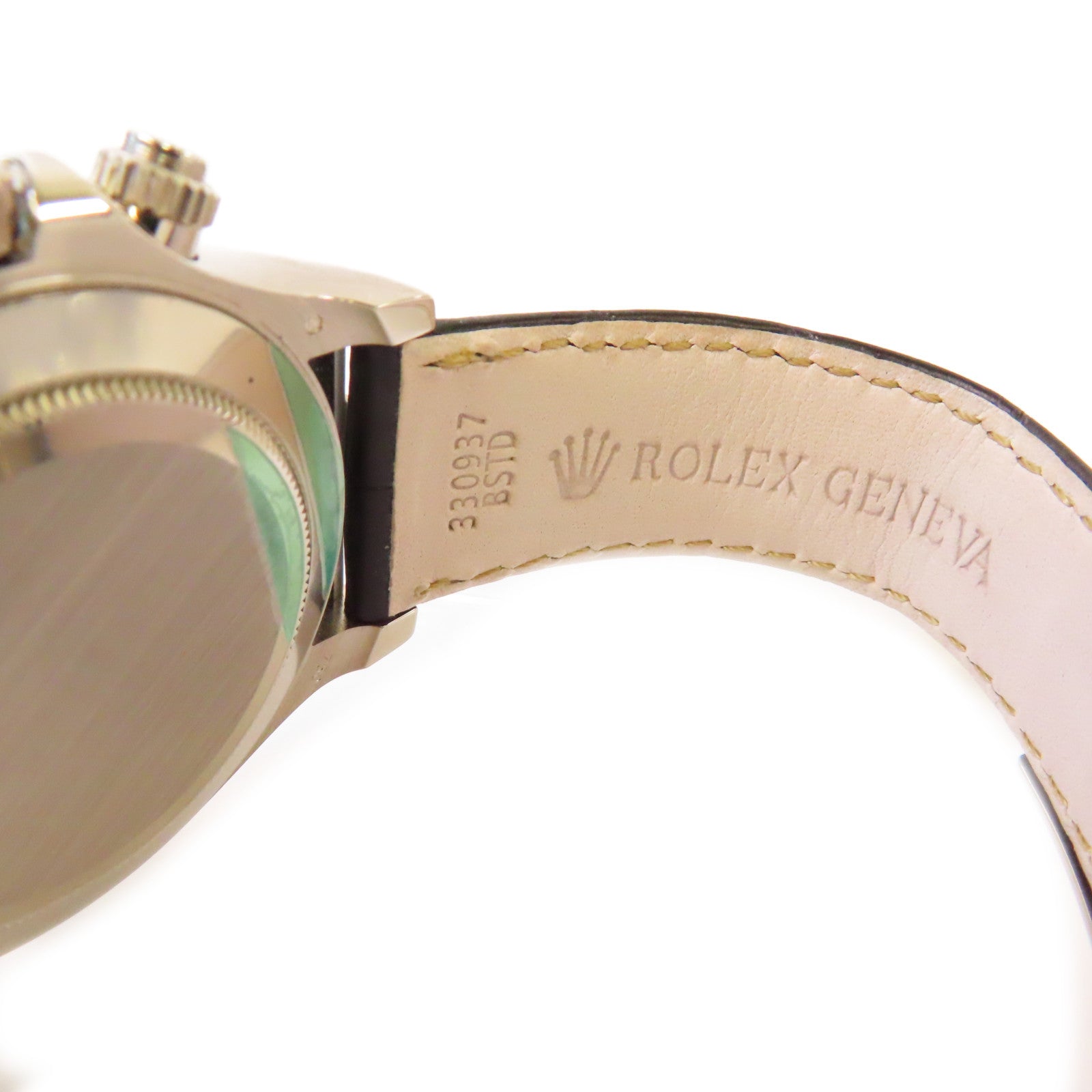 ROLEX Daytona 40mm Watch不鏽鋼/18K白金/皮革帶自動機芯手錶黑色/銀色