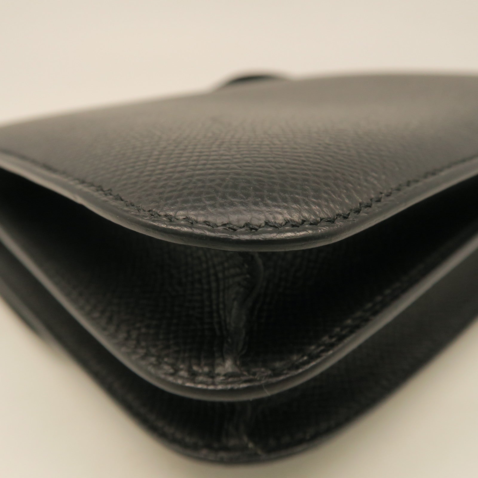 HERMES Constance Mini 2 way Shoulder Gold Buckle Shoulder Bag Black