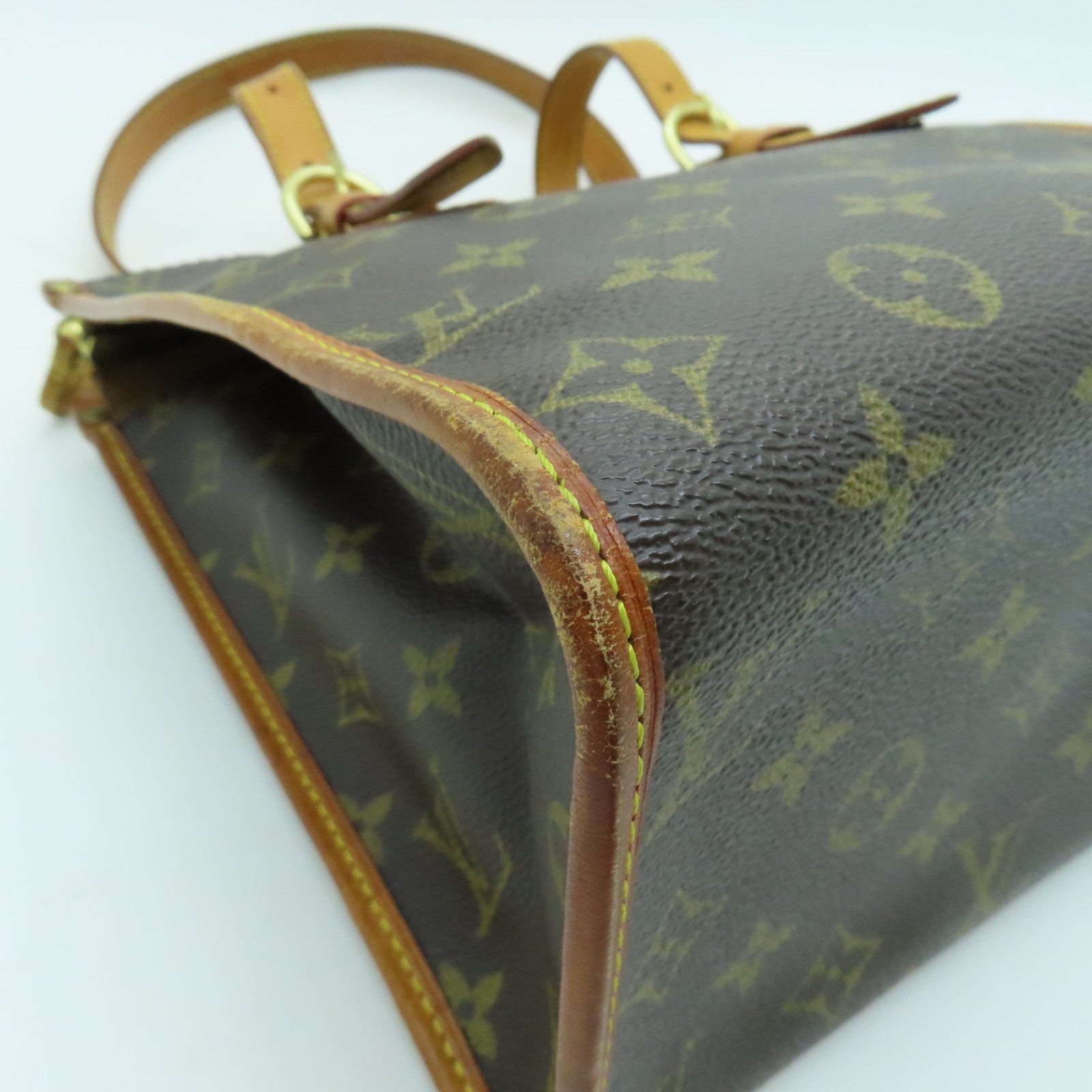 LOUIS VUITTON Monogram Popincourt Haut Gold Buckle Shoulder Bag Brown