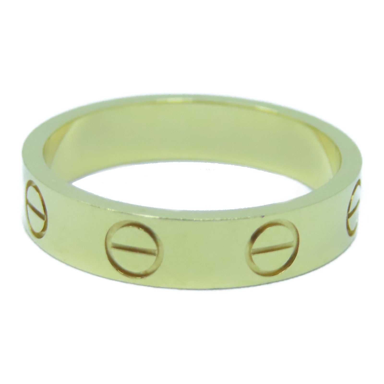 CARTIER 18K黃金Mini Love Ring戒指US#4/Cartier#47