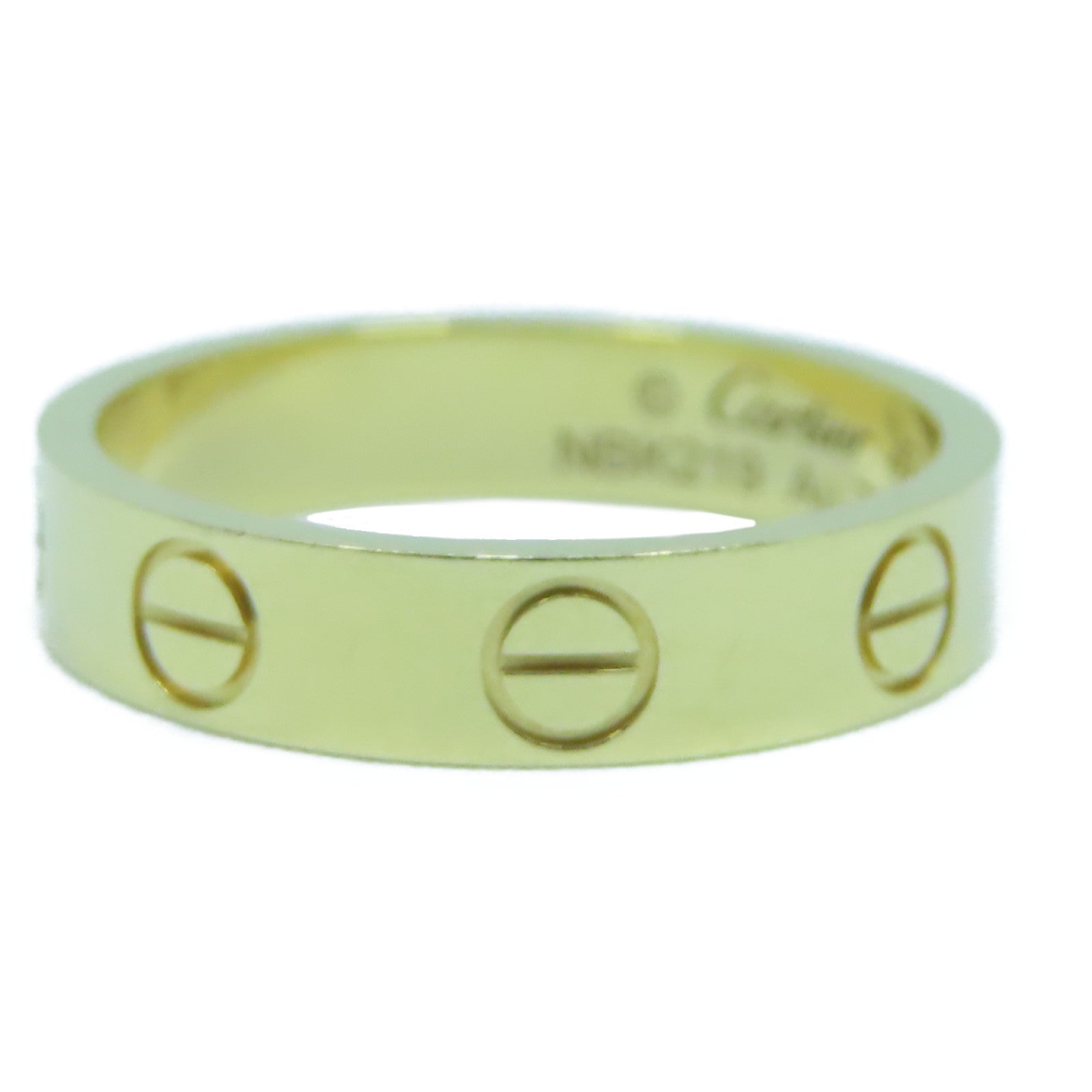 CARTIER 18K黃金Mini Love Ring戒指US#4/Cartier#47
