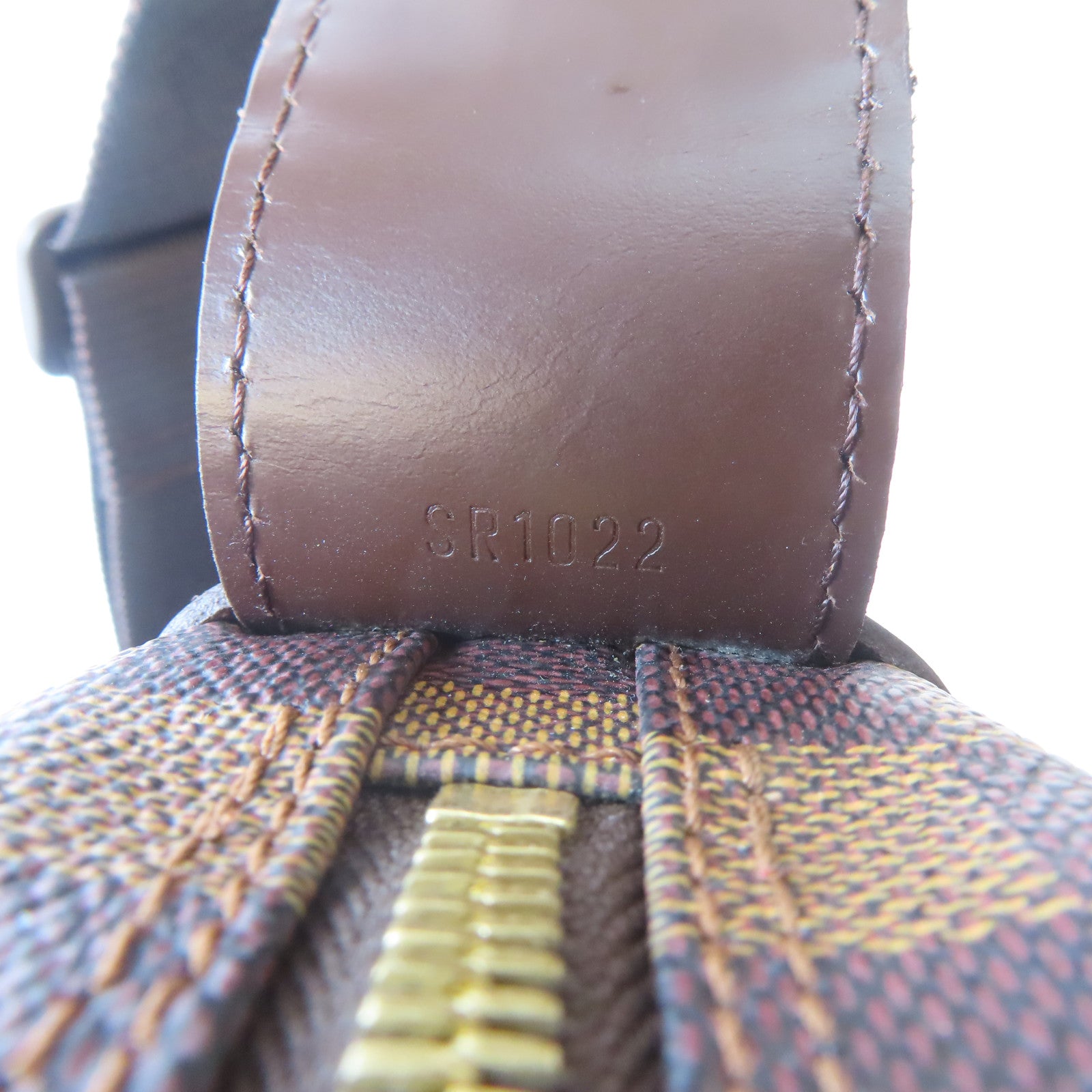 LOUIS VUITTON Damier Naviglio金扣肩背袋啡色