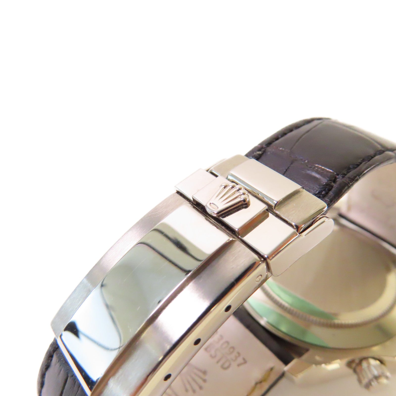 ROLEX Daytona 40mm Watch不鏽鋼/18K白金/皮革帶自動機芯手錶黑色/銀色