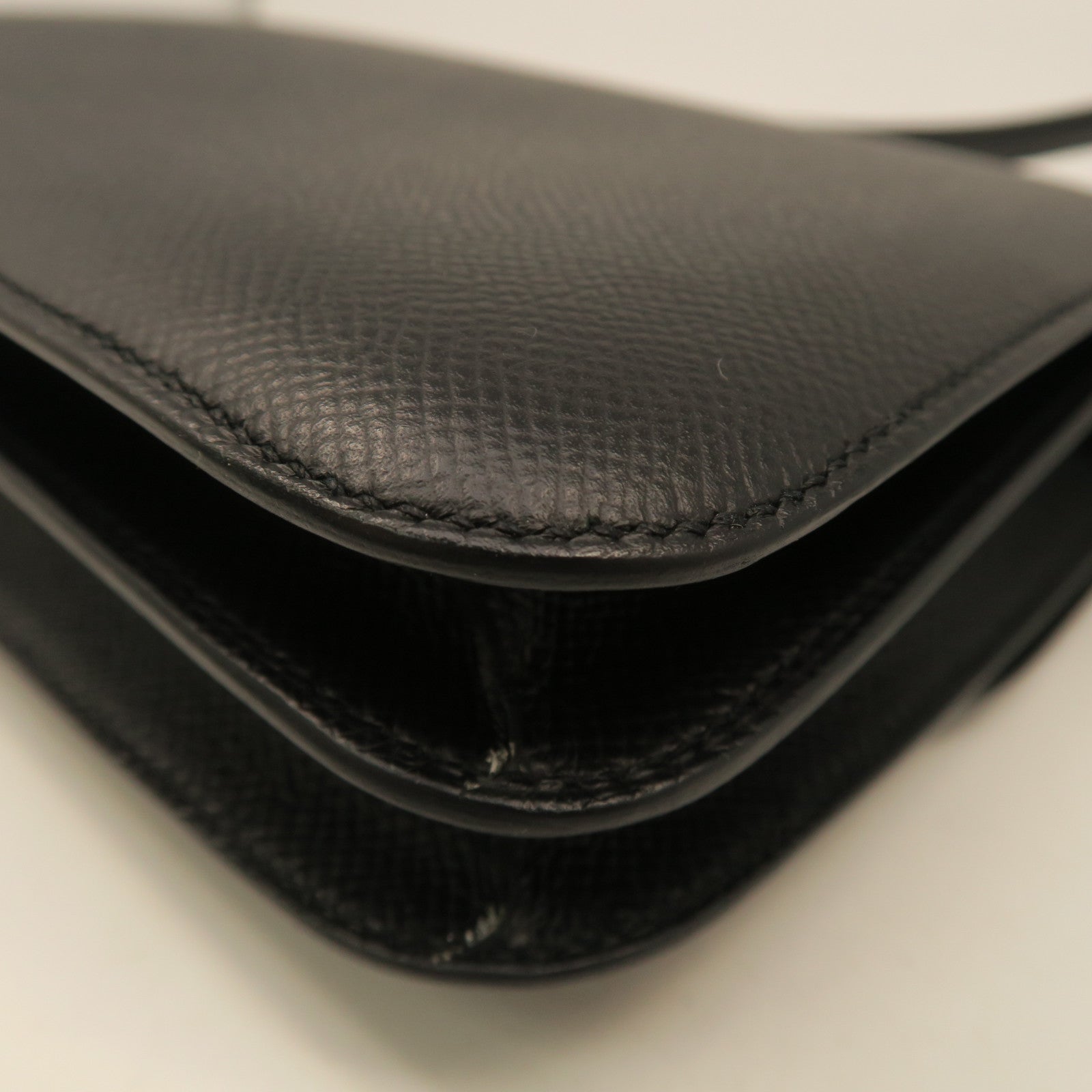 HERMES Constance Mini 2 way Shoulder Gold Buckle Shoulder Bag Black