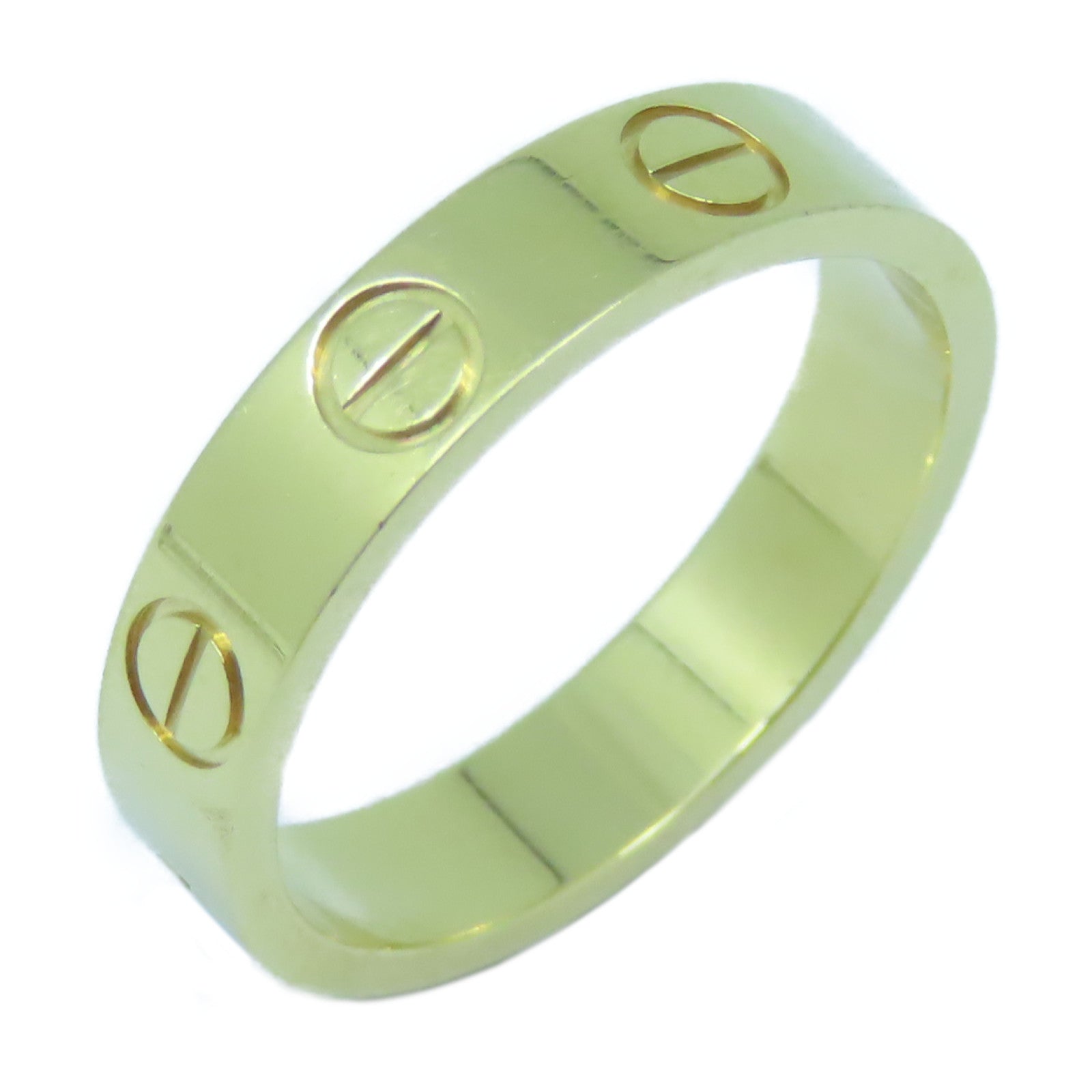 CARTIER 18K黃金Mini Love Ring戒指US#4/Cartier#47
