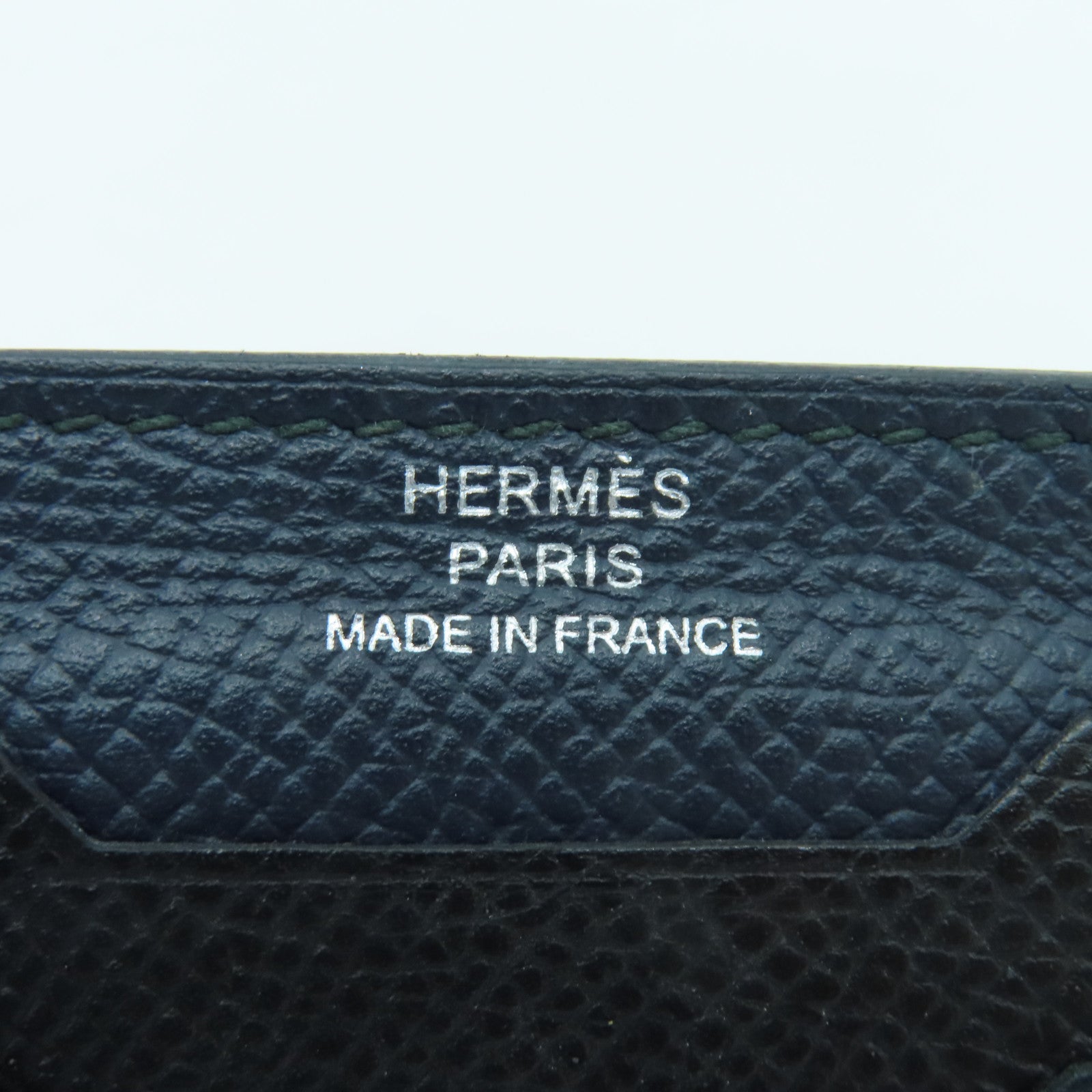 HERMES Epsom皮革Card Holder卡片套綠色/黑色/藍色