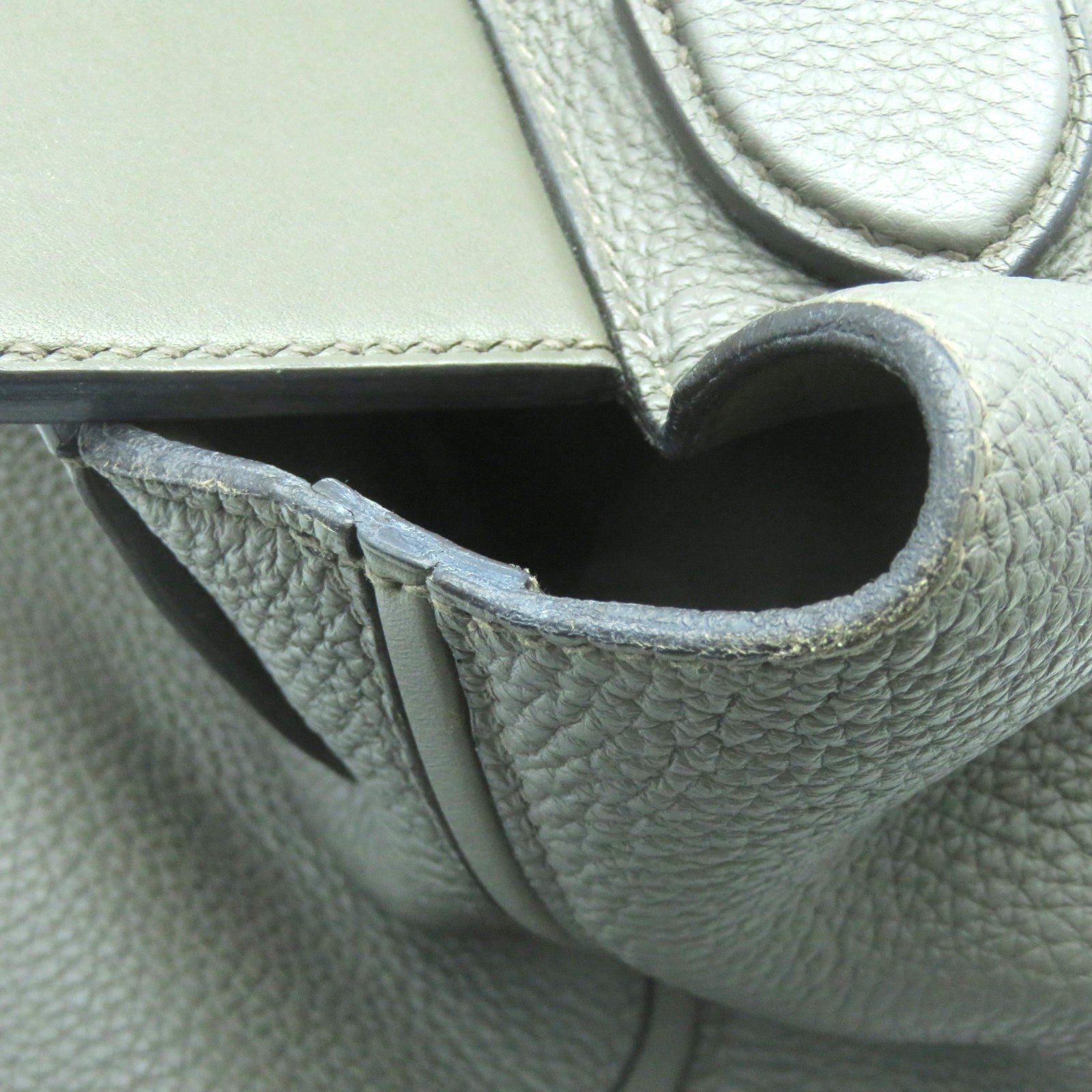 HERMES Clemence皮革24/24 29CM金扣手挽肩背兩用袋錫灰色