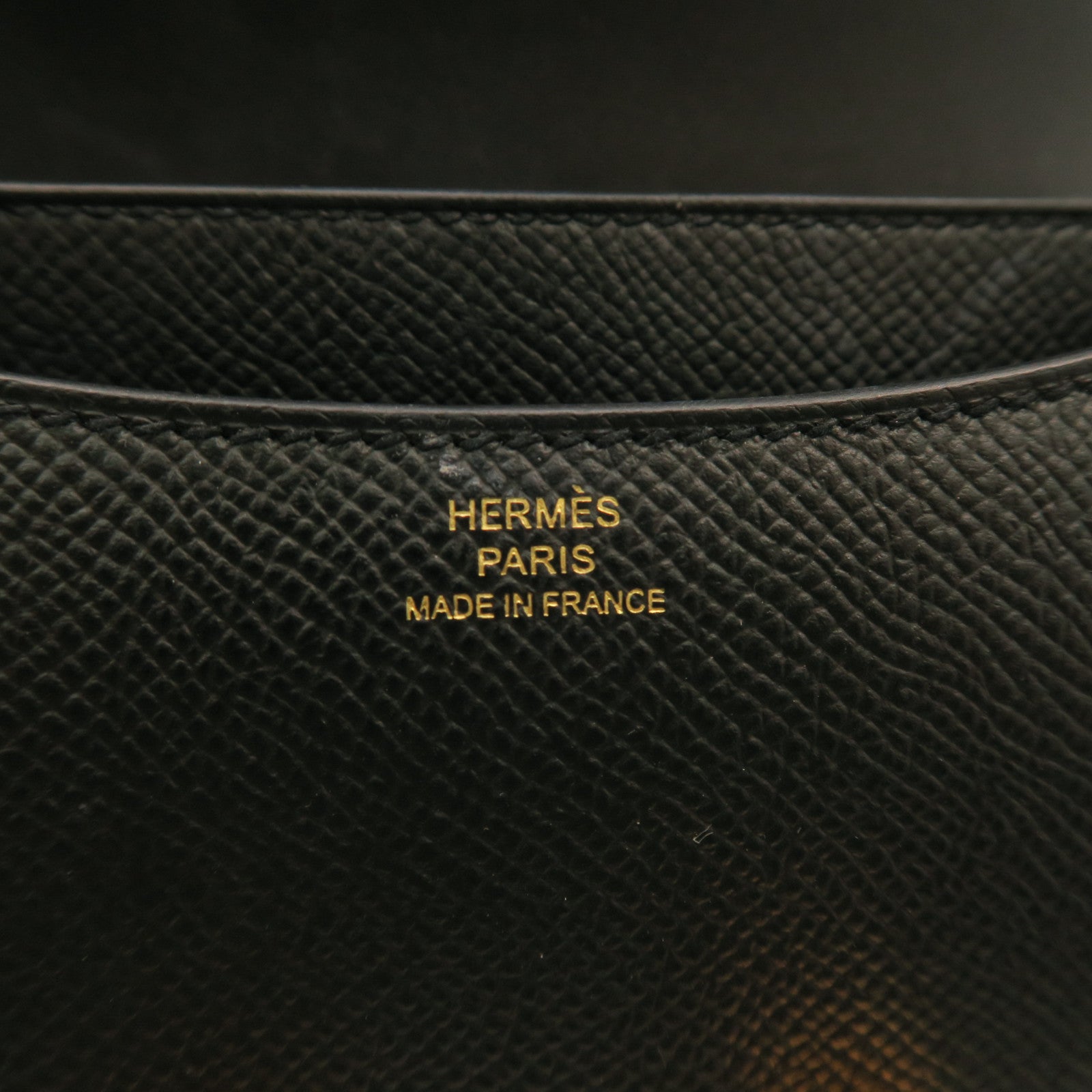 HERMES Constance Mini 2 way Shoulder Gold Buckle Shoulder Bag Black
