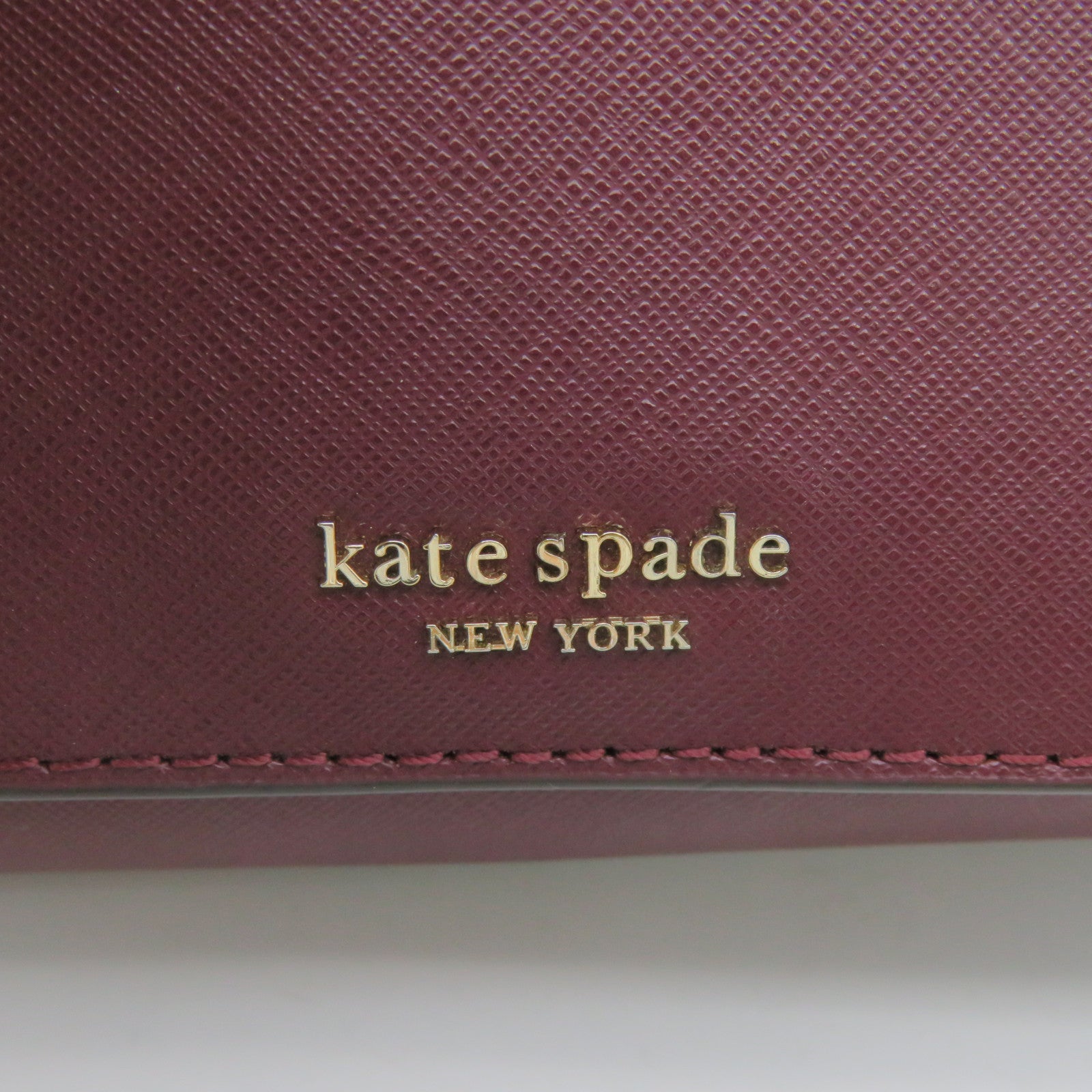 Kate Spade Leather Shoulder Bag Burgundy